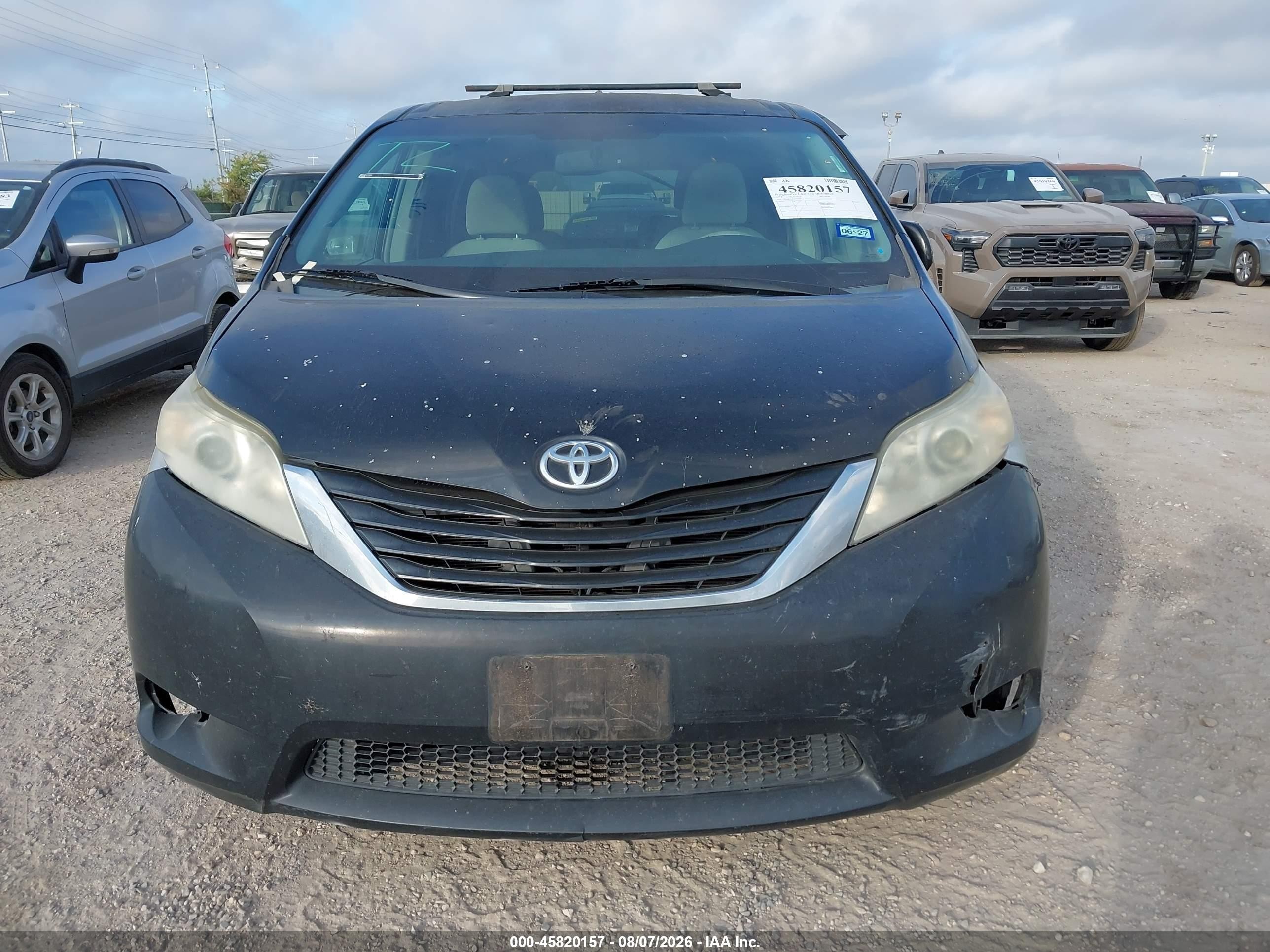 2012 Toyota Sienna Le V6 8 Passenger Black vin: 5TDKK3DC4CS268012