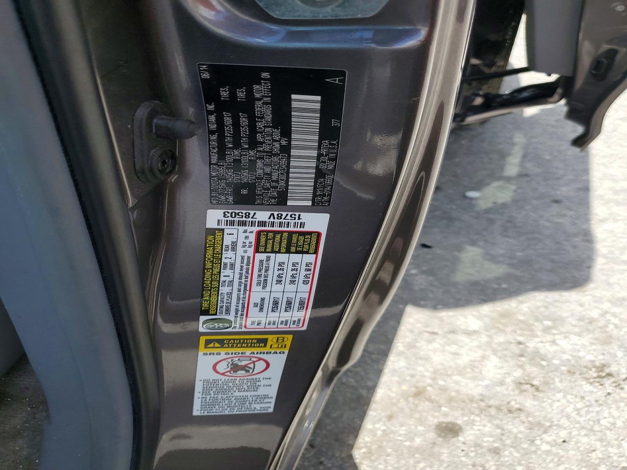 2014 Toyota Sienna Le Gray vin: 5TDKK3DC7ES499473
