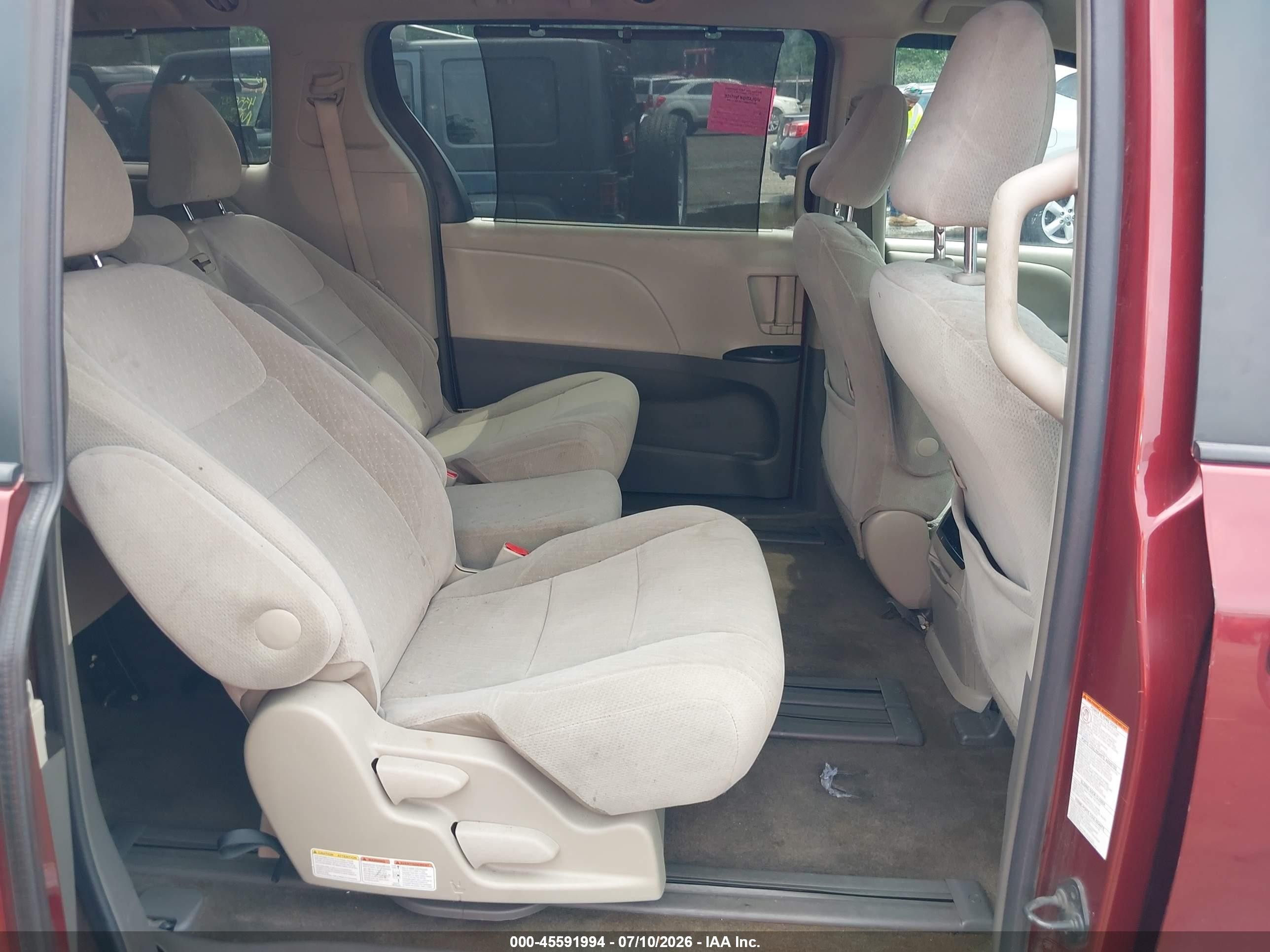 2015 Toyota Sienna Le 8 Passenger Burgundy vin: 5TDKK3DC7FS689615