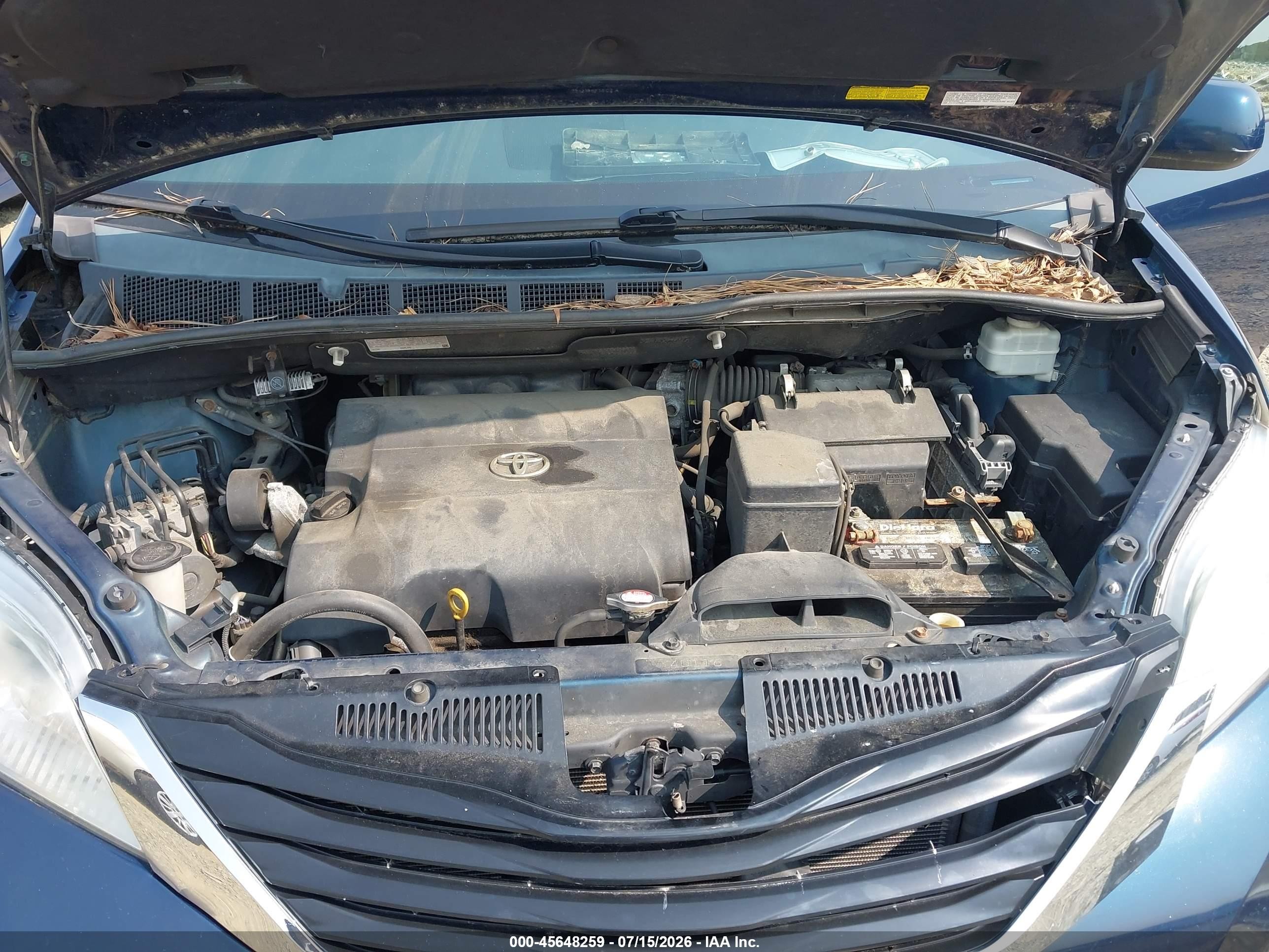2012 Toyota Sienna Le V6 8 Passenger Синий vin: 5TDKK3DC9CS239198
