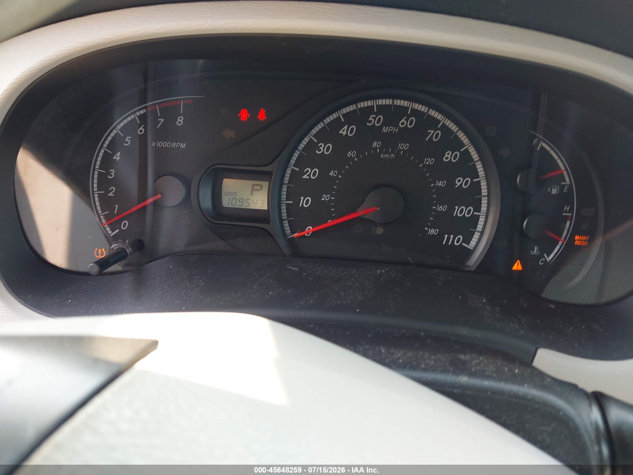 2012 Toyota Sienna Le V6 8 Passenger Синий vin: 5TDKK3DC9CS239198
