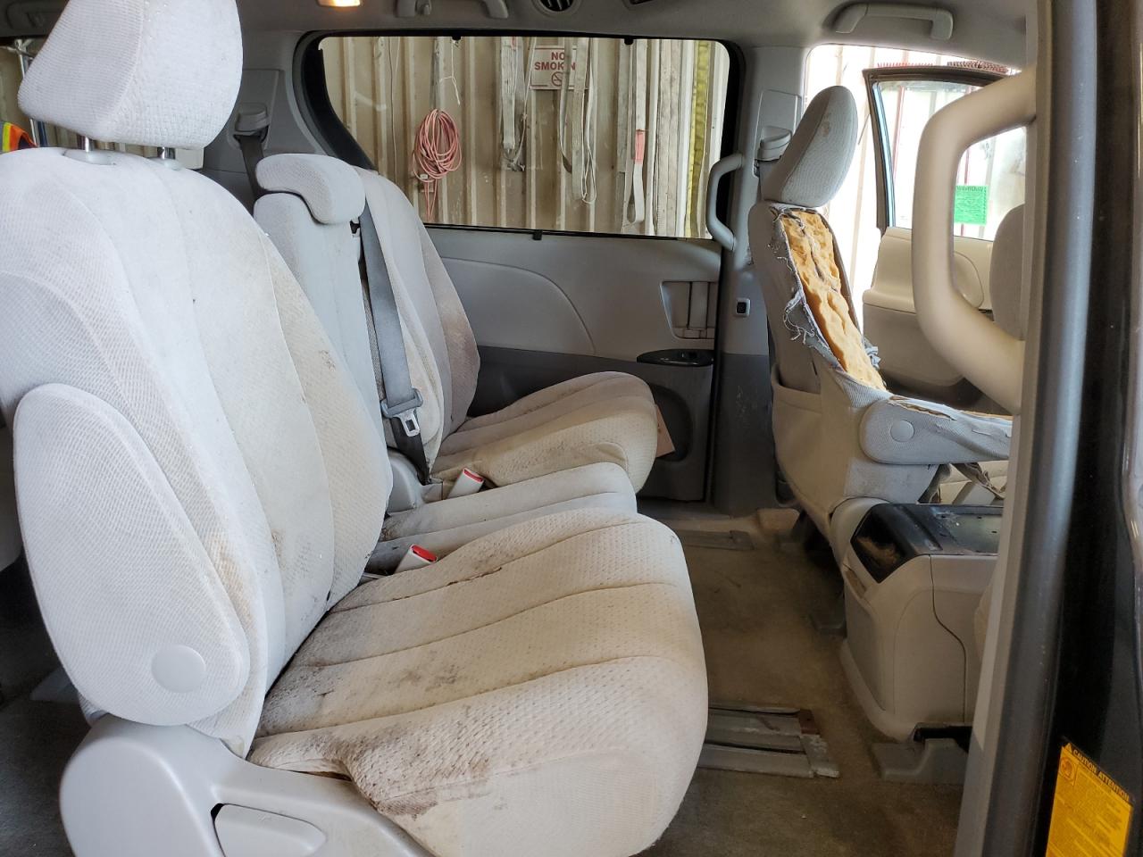 2014 Toyota Sienna Le Black vin: 5TDKK3DC9ES476356 Damage: Right Rear Seat Cushion, Stained, Permanent