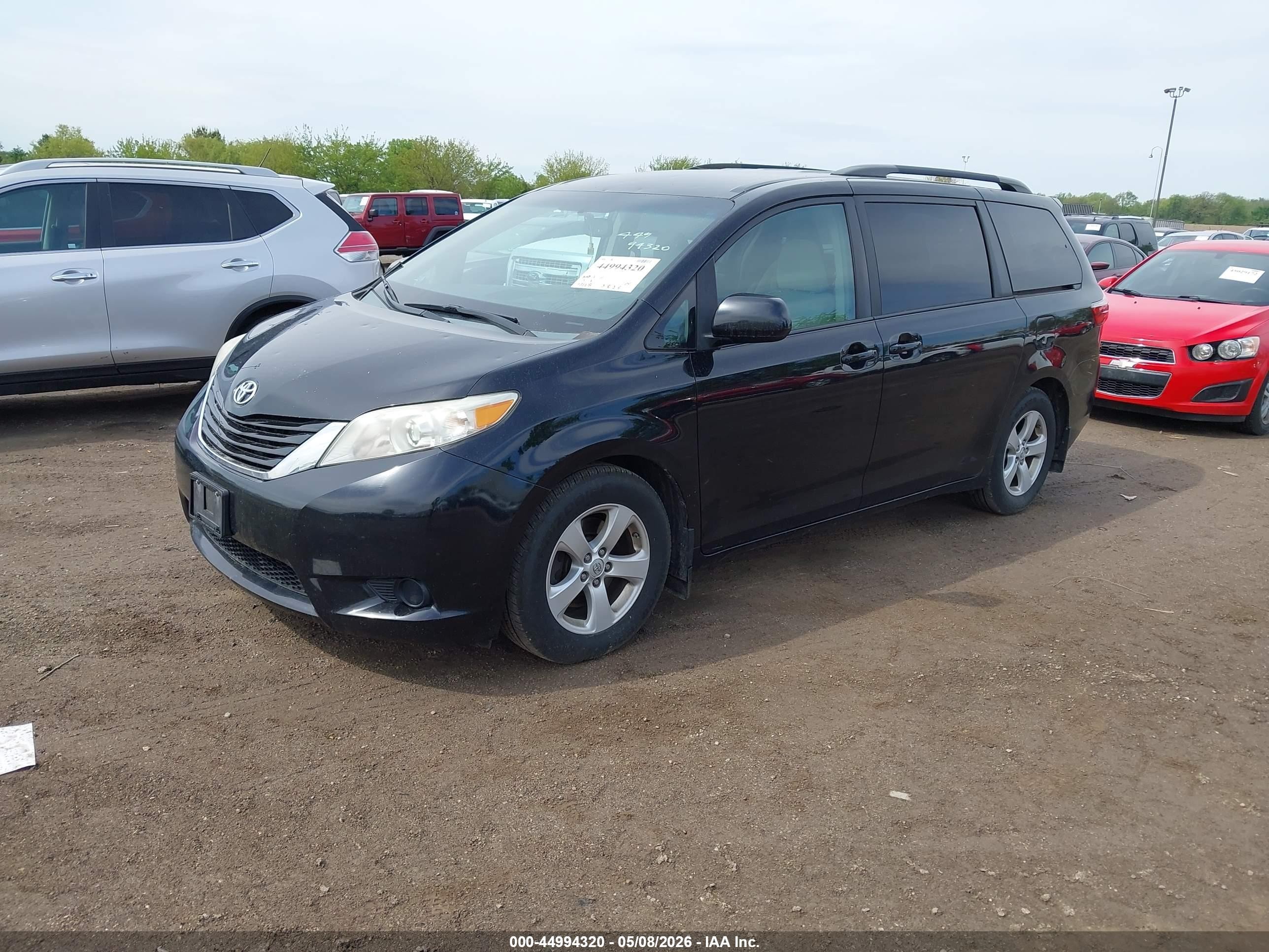 2015 Toyota Sienna Le 8 Passenger Black vin: 5TDKK3DC9FS581030