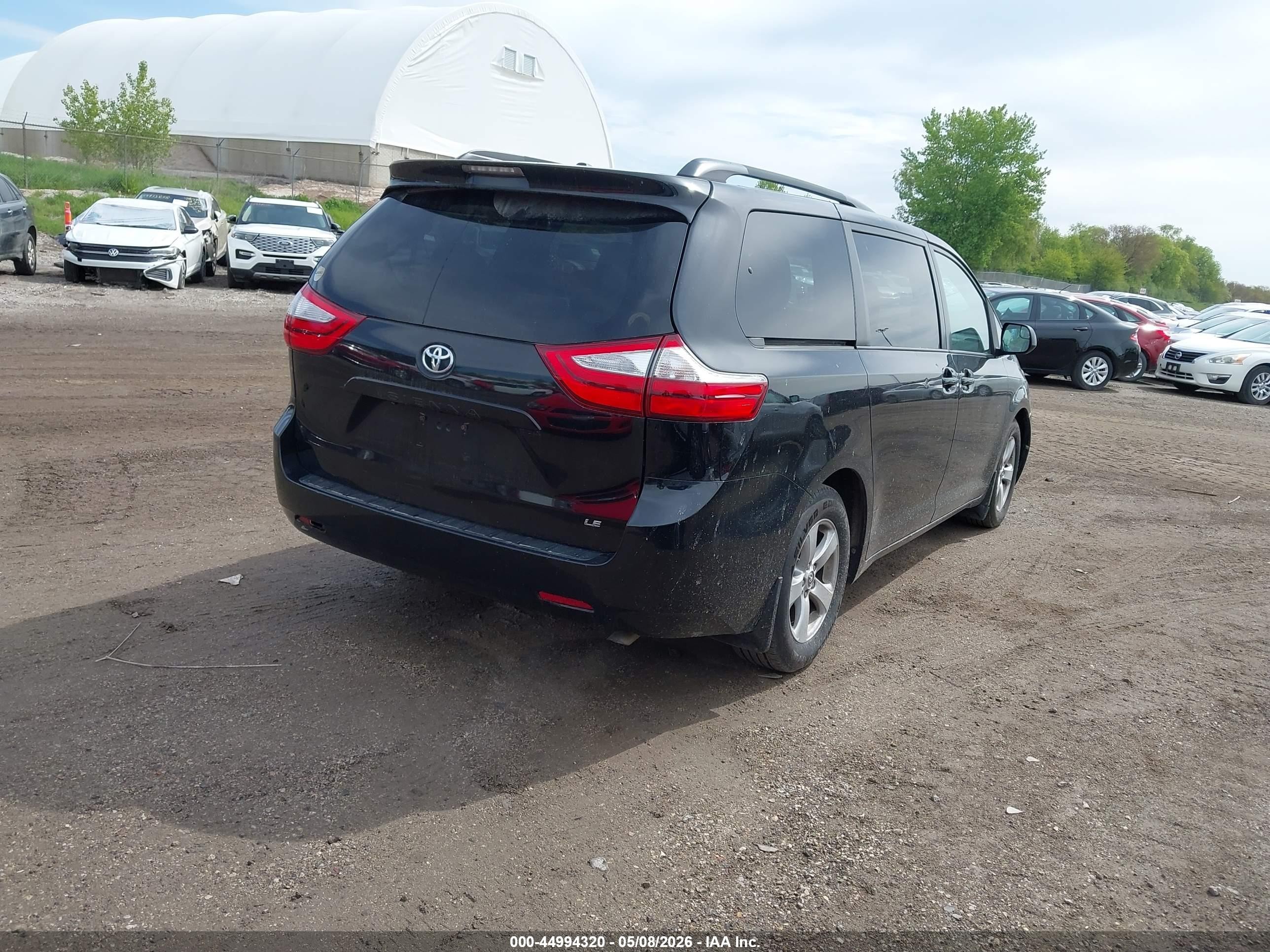 2015 Toyota Sienna Le 8 Passenger Black vin: 5TDKK3DC9FS581030