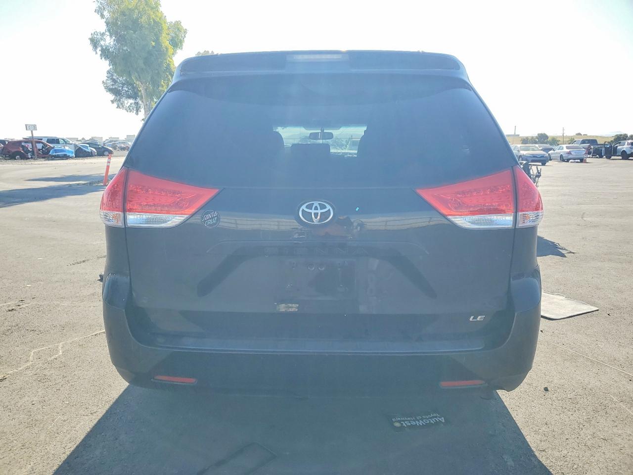2012 Toyota Sienna Le Черный vin: 5TDKK3DCXCS207392