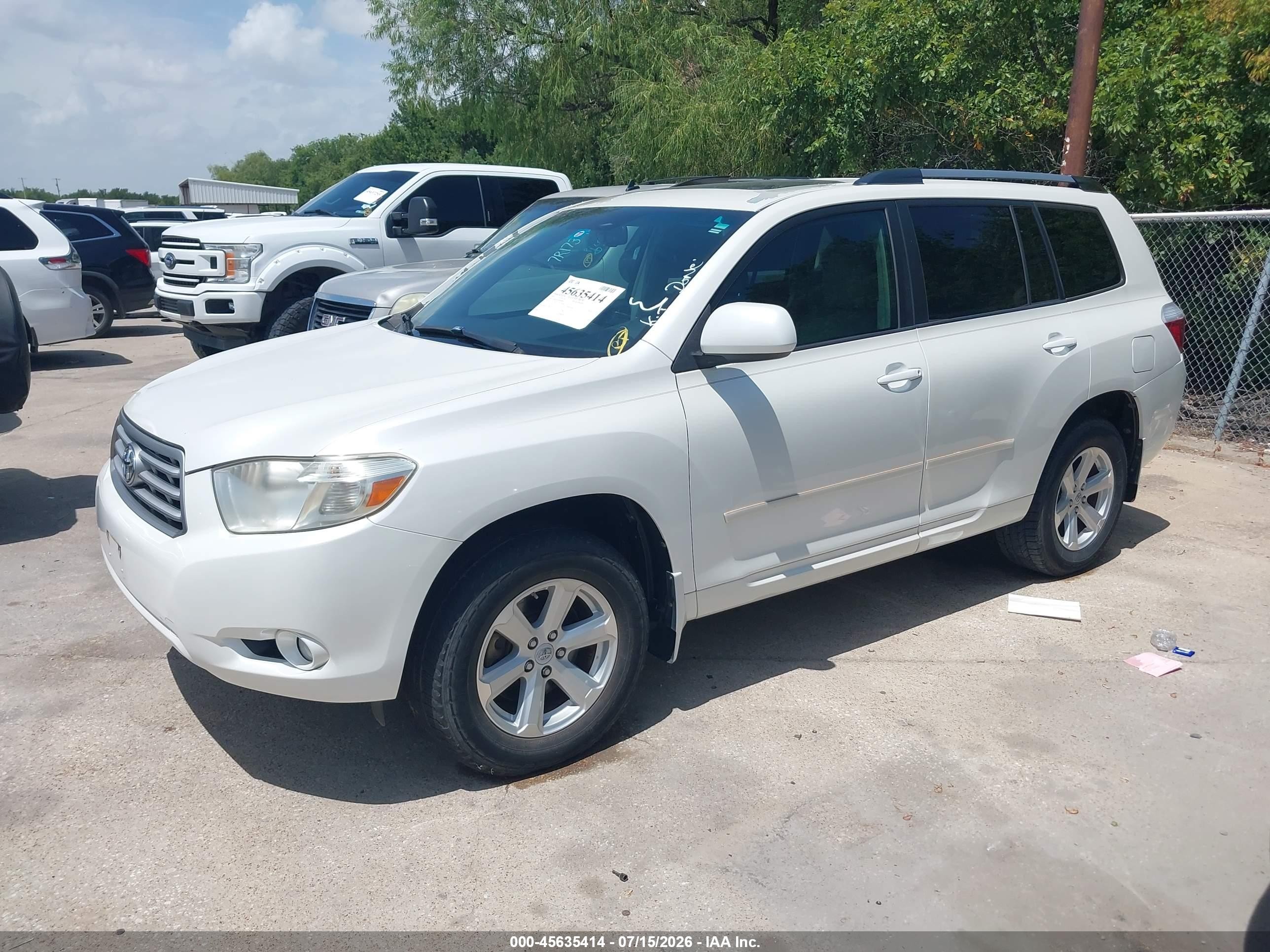 2010 Toyota Highlander Se V6 White vin: 5TDKK3EH0AS008889