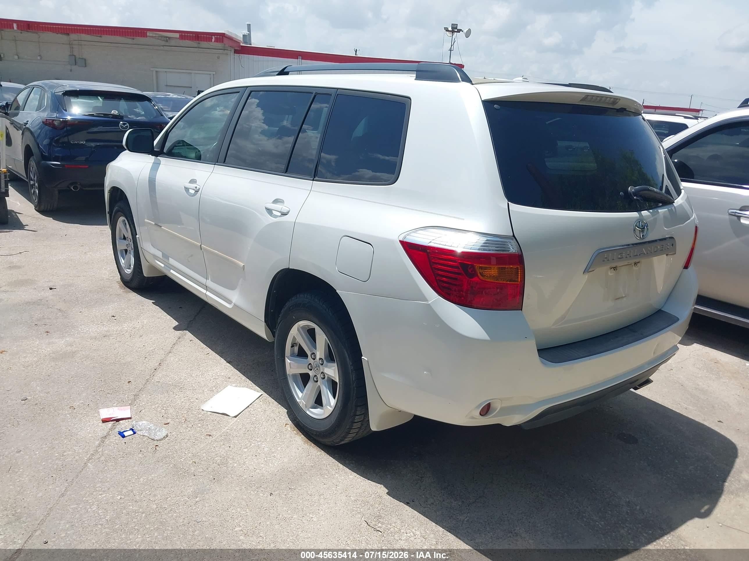 2010 Toyota Highlander Se V6 White vin: 5TDKK3EH0AS008889