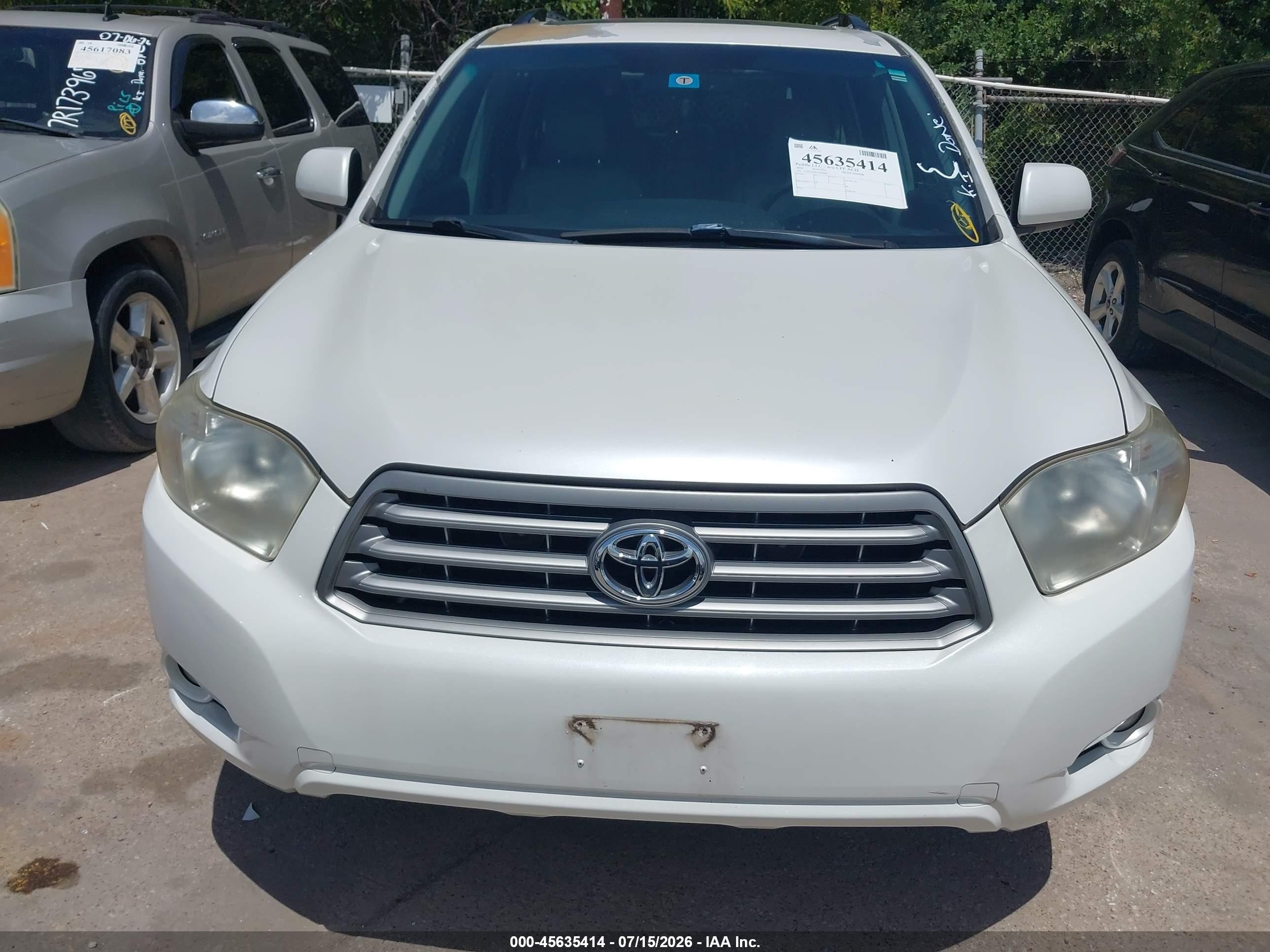 2010 Toyota Highlander Se V6 White vin: 5TDKK3EH0AS008889