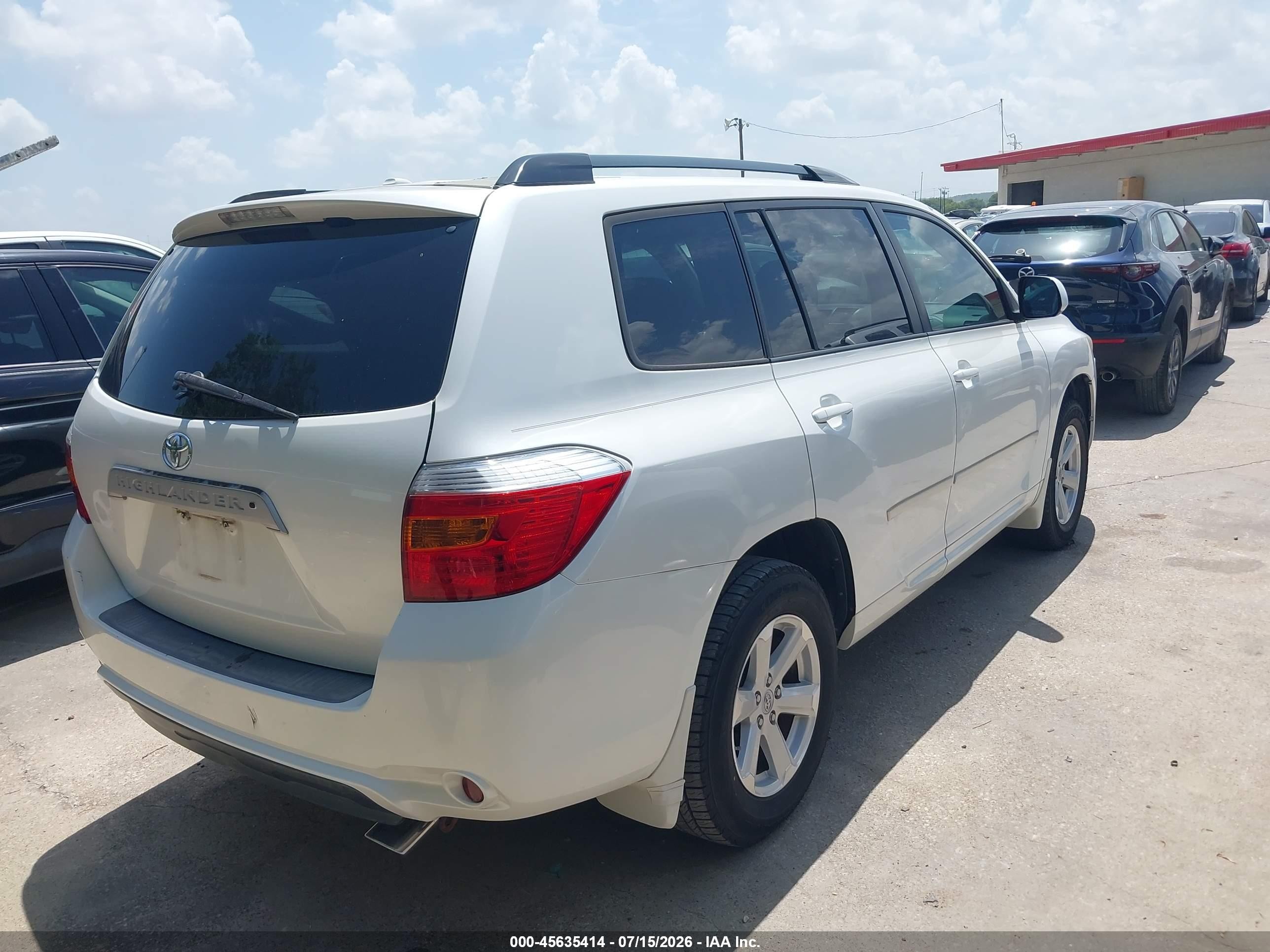 2010 Toyota Highlander Se V6 White vin: 5TDKK3EH0AS008889