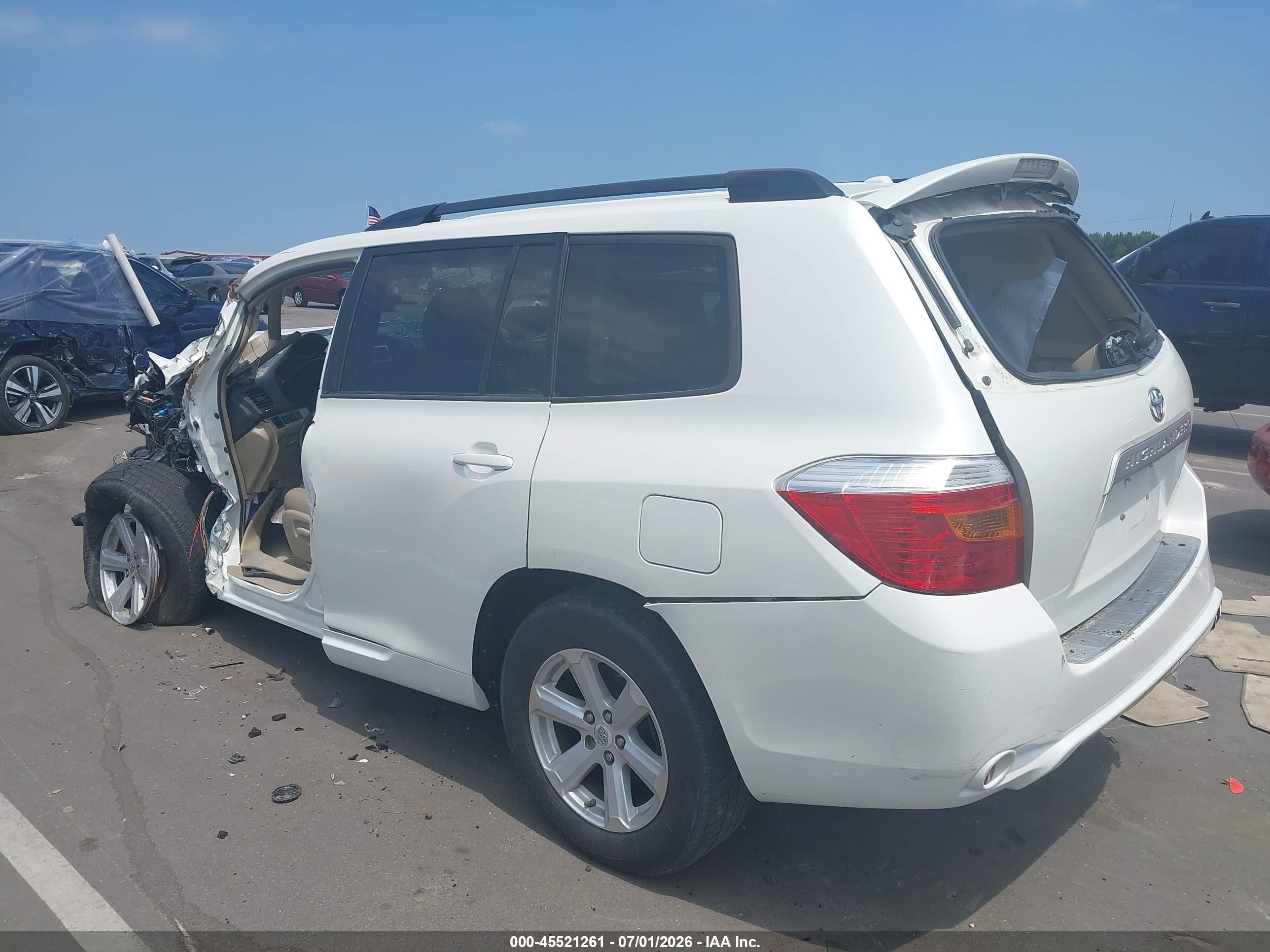 2010 Toyota Highlander Se V6 White vin: 5TDKK3EH0AS021139