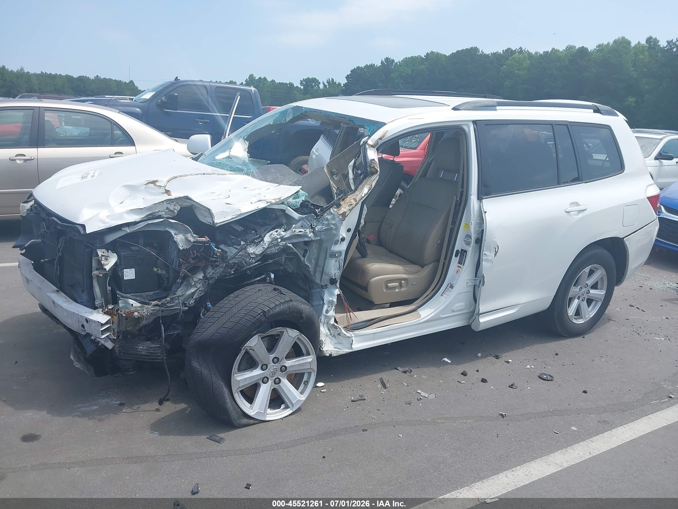 2010 Toyota Highlander Se V6 White vin: 5TDKK3EH0AS021139