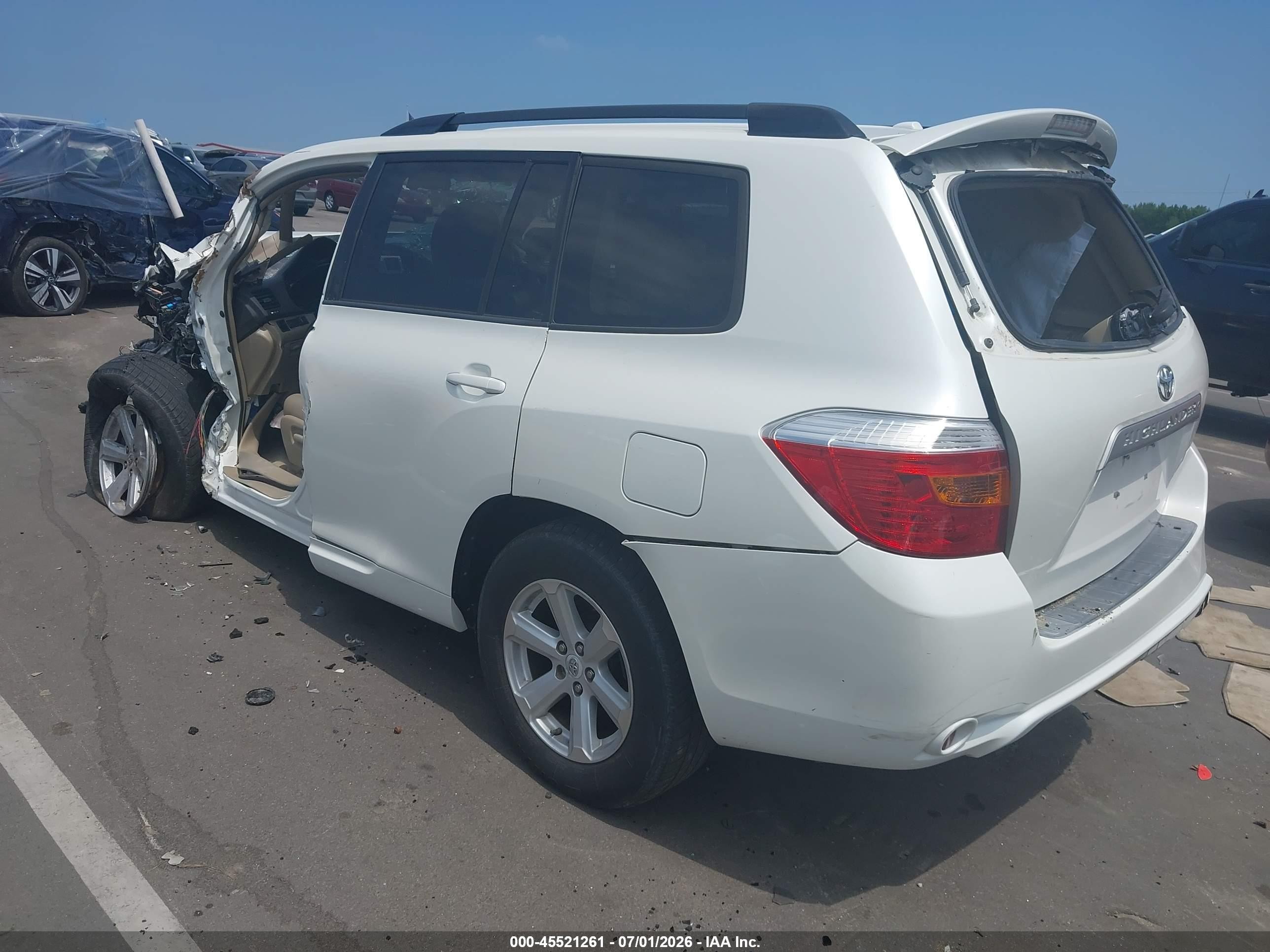 2010 Toyota Highlander Se V6 White vin: 5TDKK3EH0AS021139