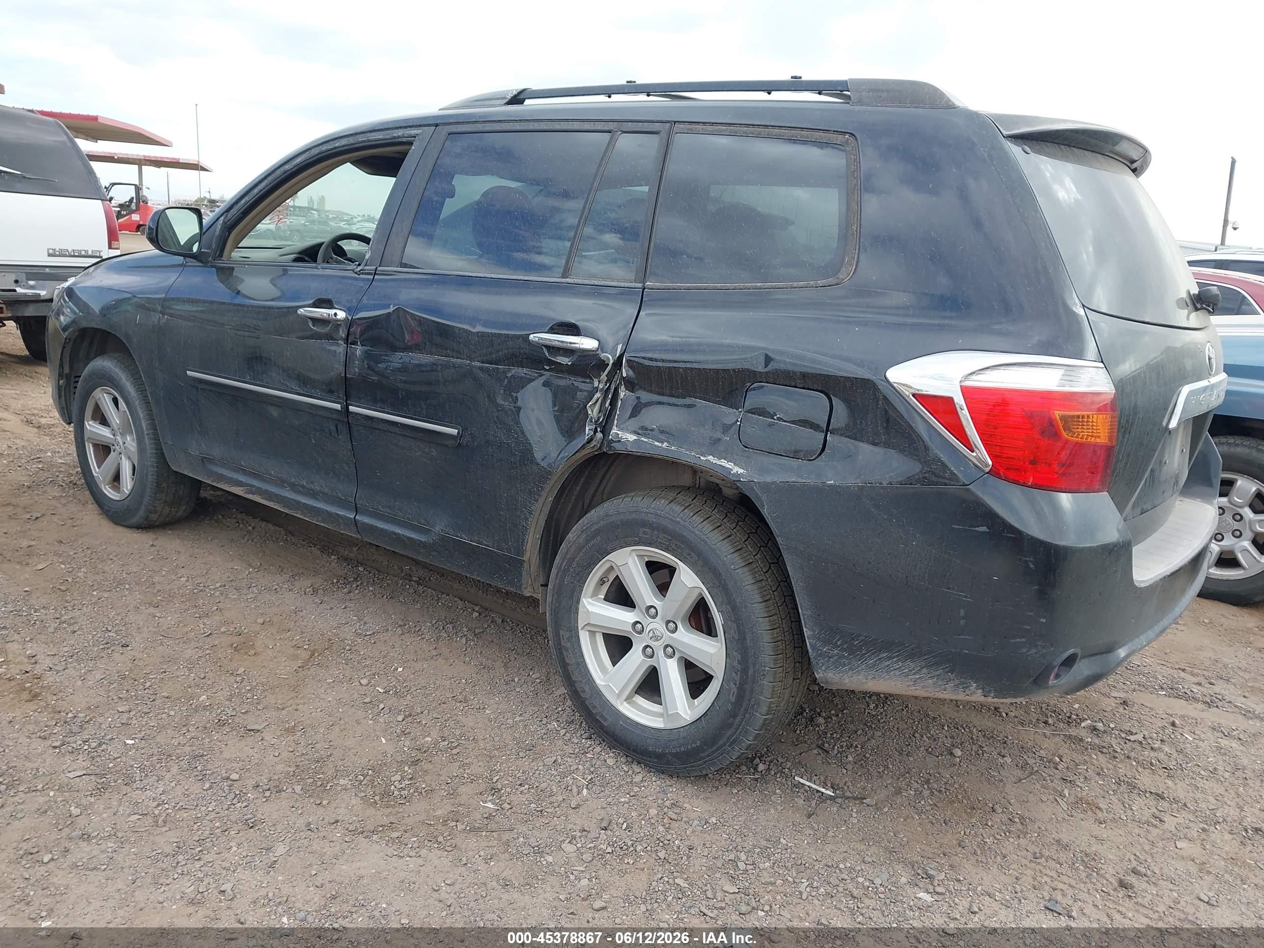2010 Toyota Highlander Se V6 Black vin: 5TDKK3EH1AS021182