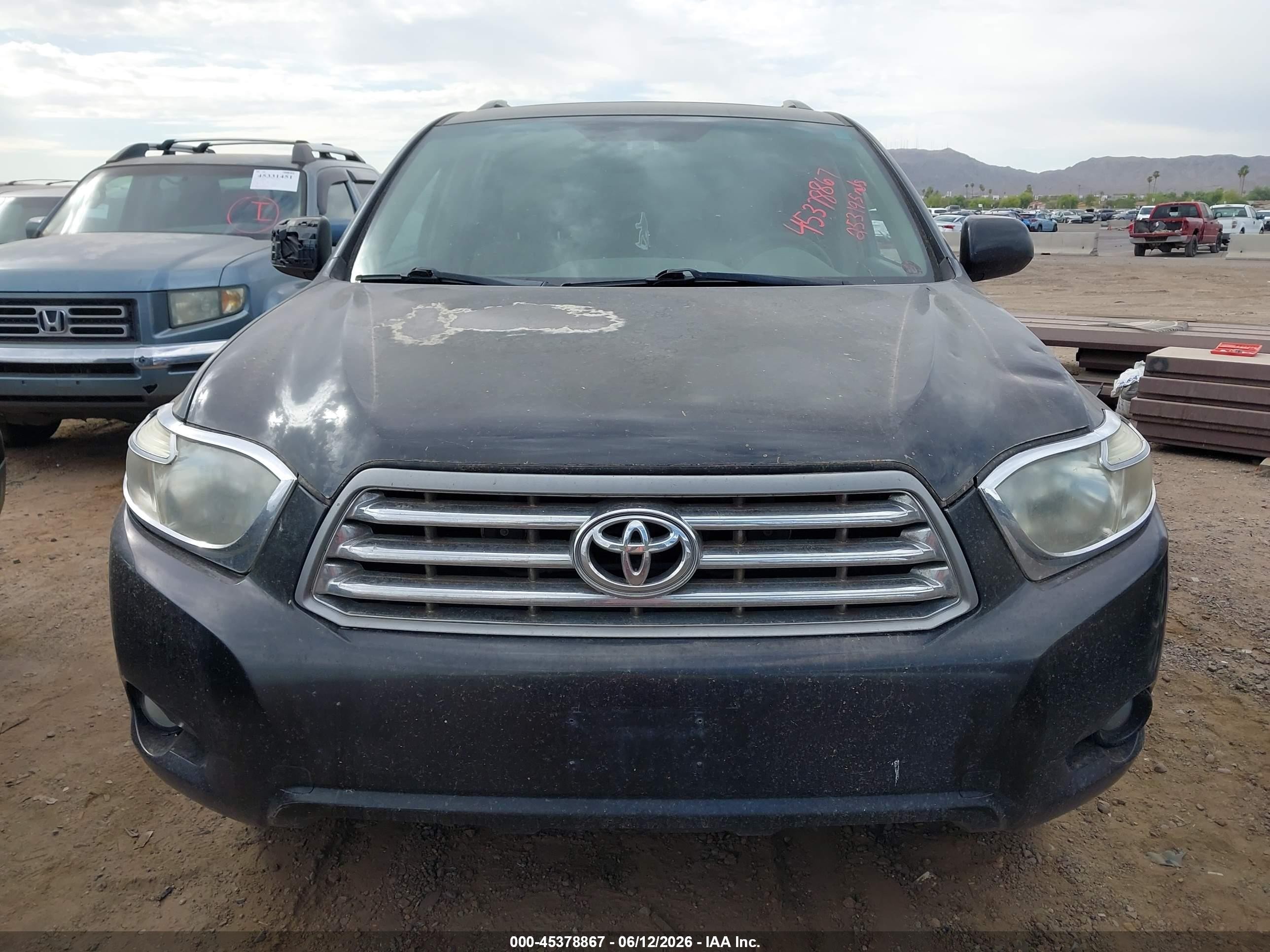 2010 Toyota Highlander Se V6 Black vin: 5TDKK3EH1AS021182