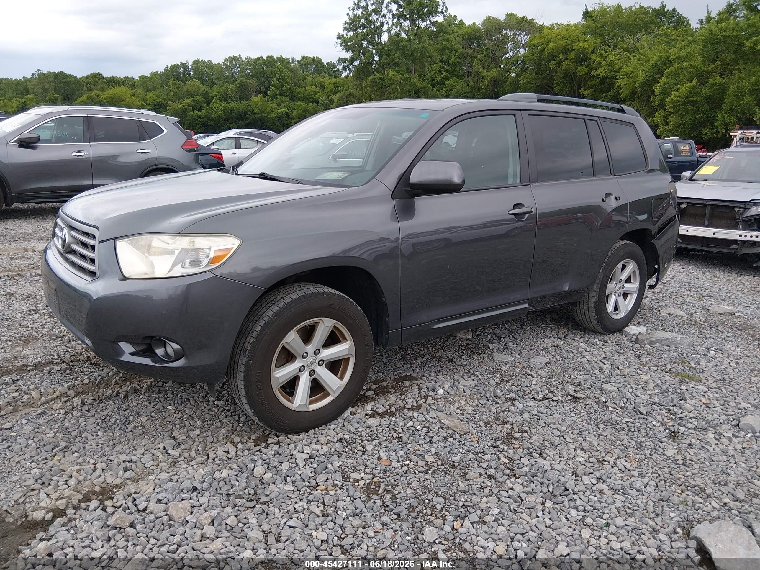 2010 Toyota Highlander Se V6 Turquoise vin: 5TDKK3EH2AS020462