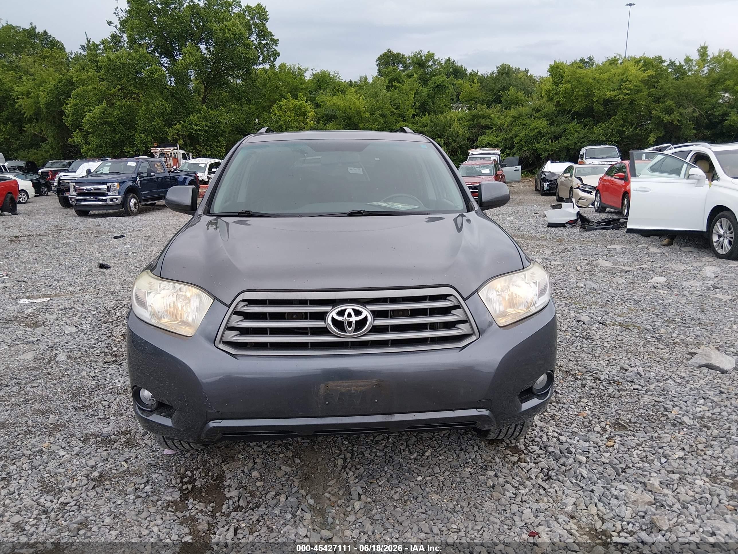 2010 Toyota Highlander Se V6 Turquoise vin: 5TDKK3EH2AS020462