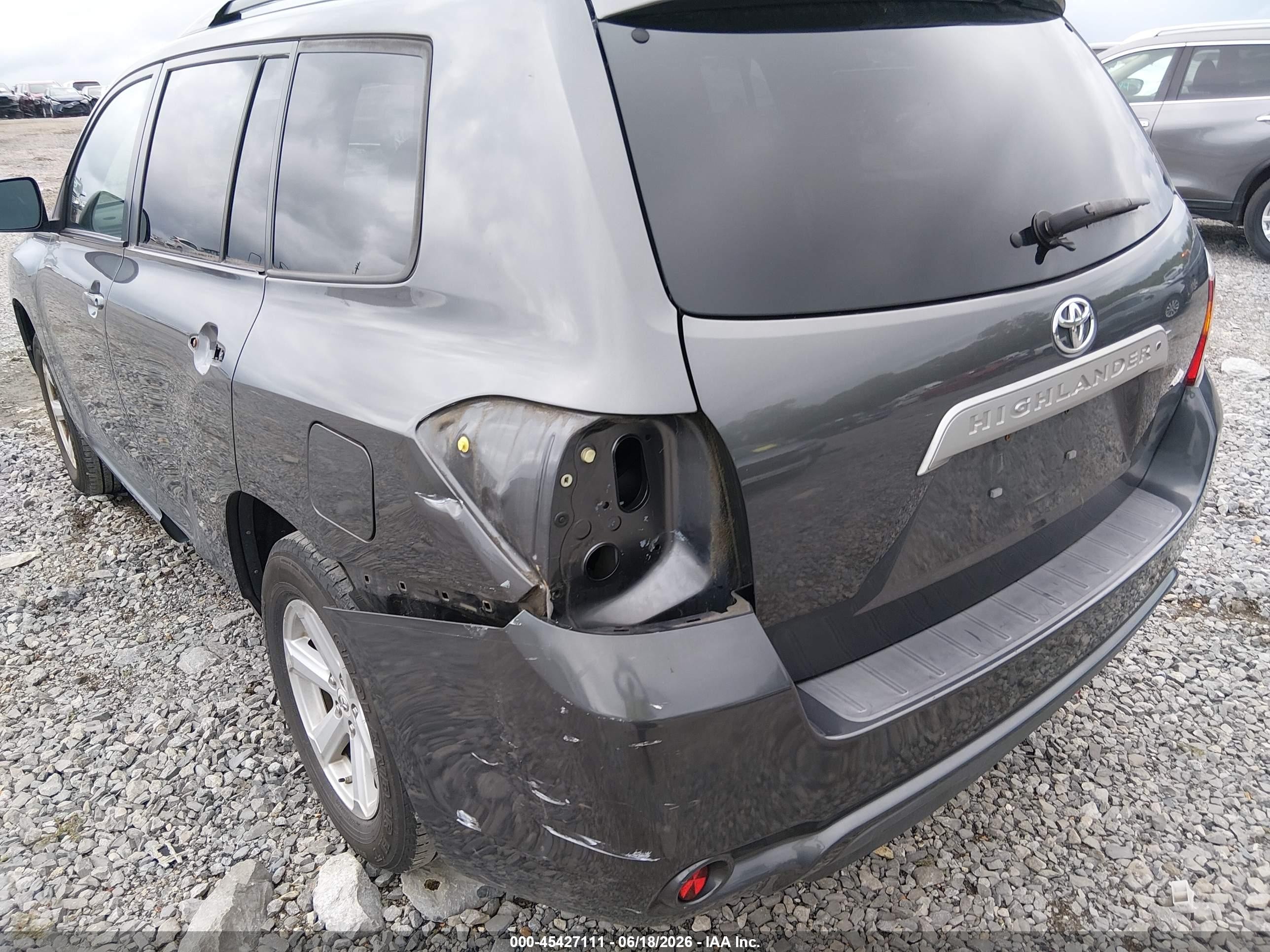 2010 Toyota Highlander Se V6 Turquoise vin: 5TDKK3EH2AS020462