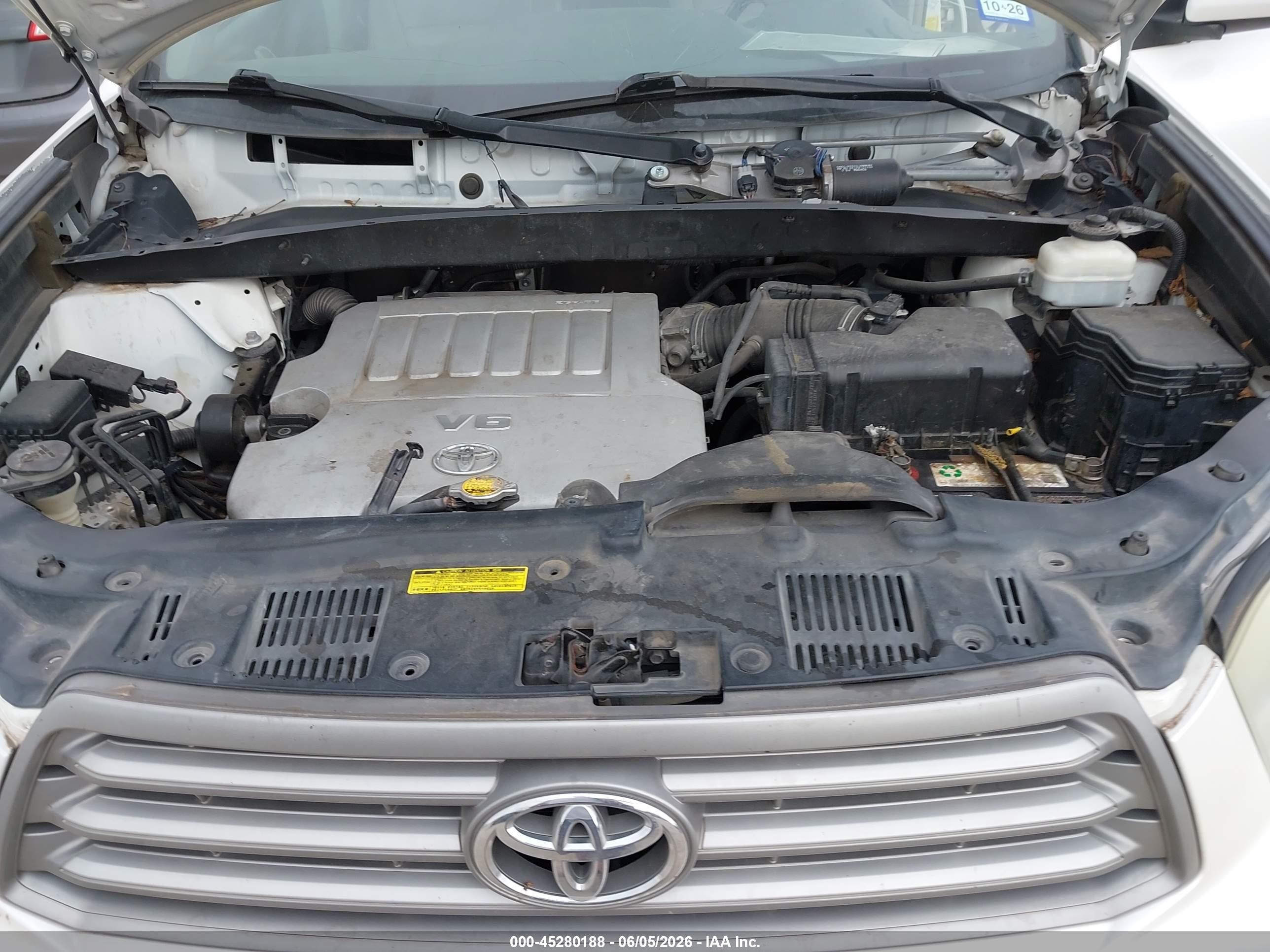 2010 Toyota Highlander Se V6 White vin: 5TDKK3EH2AS020817