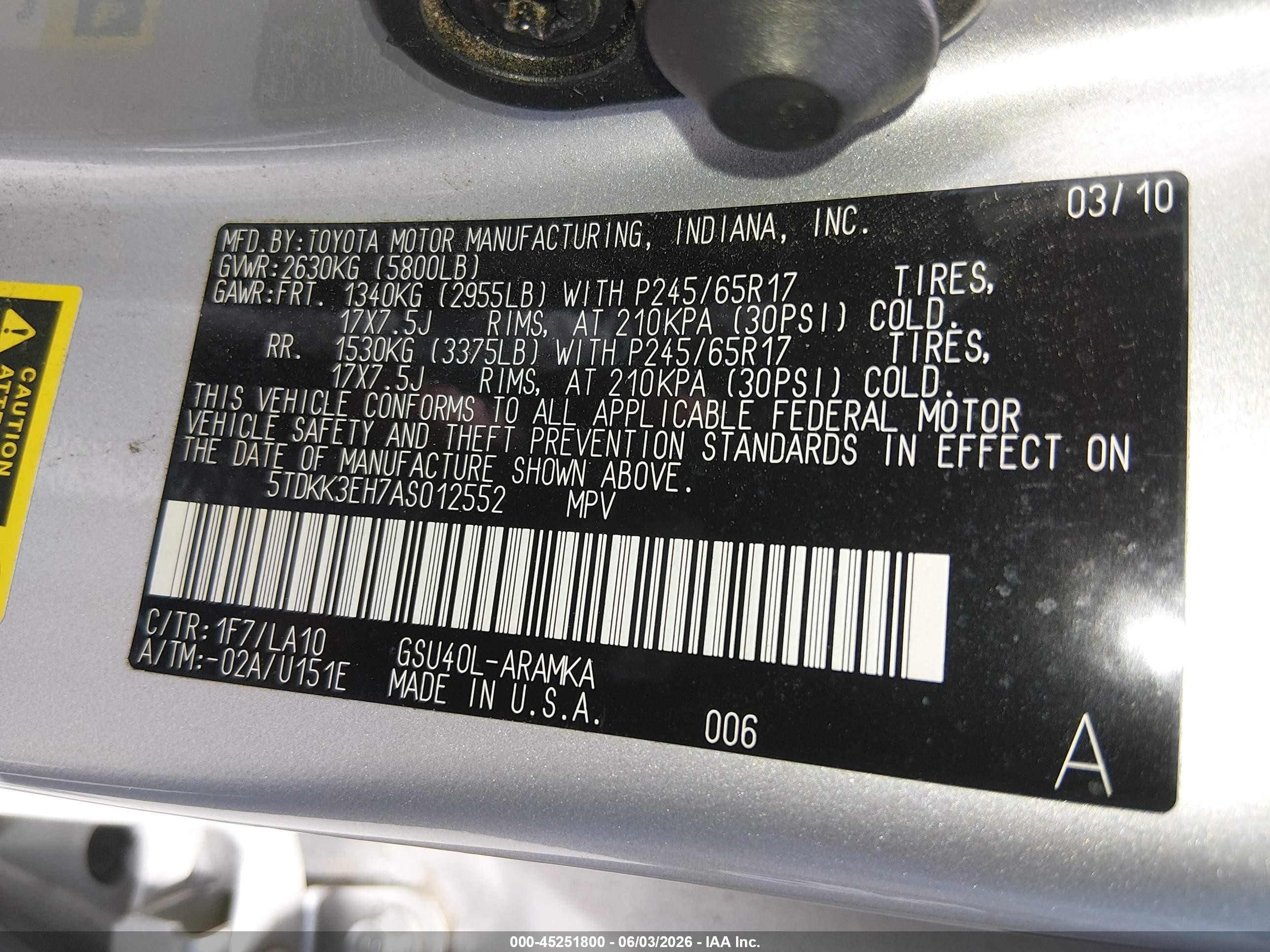 2010 Toyota Highlander Se V6 Silver vin: 5TDKK3EH7AS012552