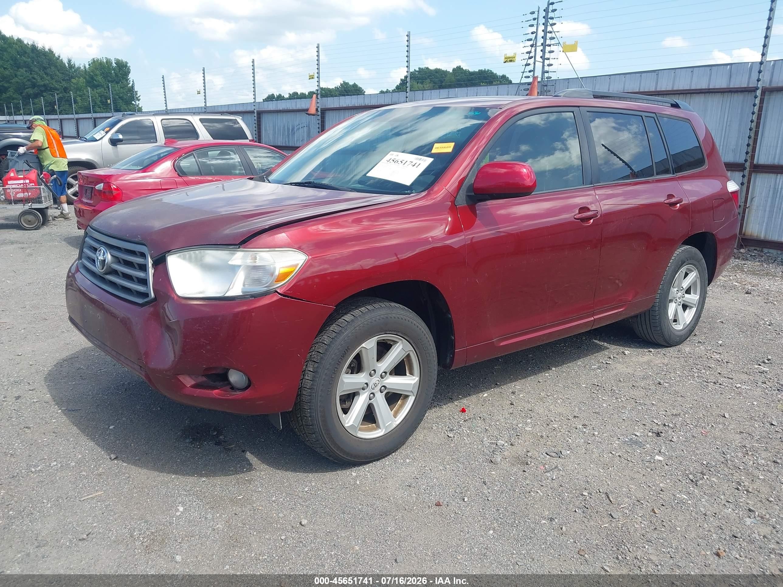 2010 Toyota Highlander Se V6 Maroon vin: 5TDKK3EH8AS013595