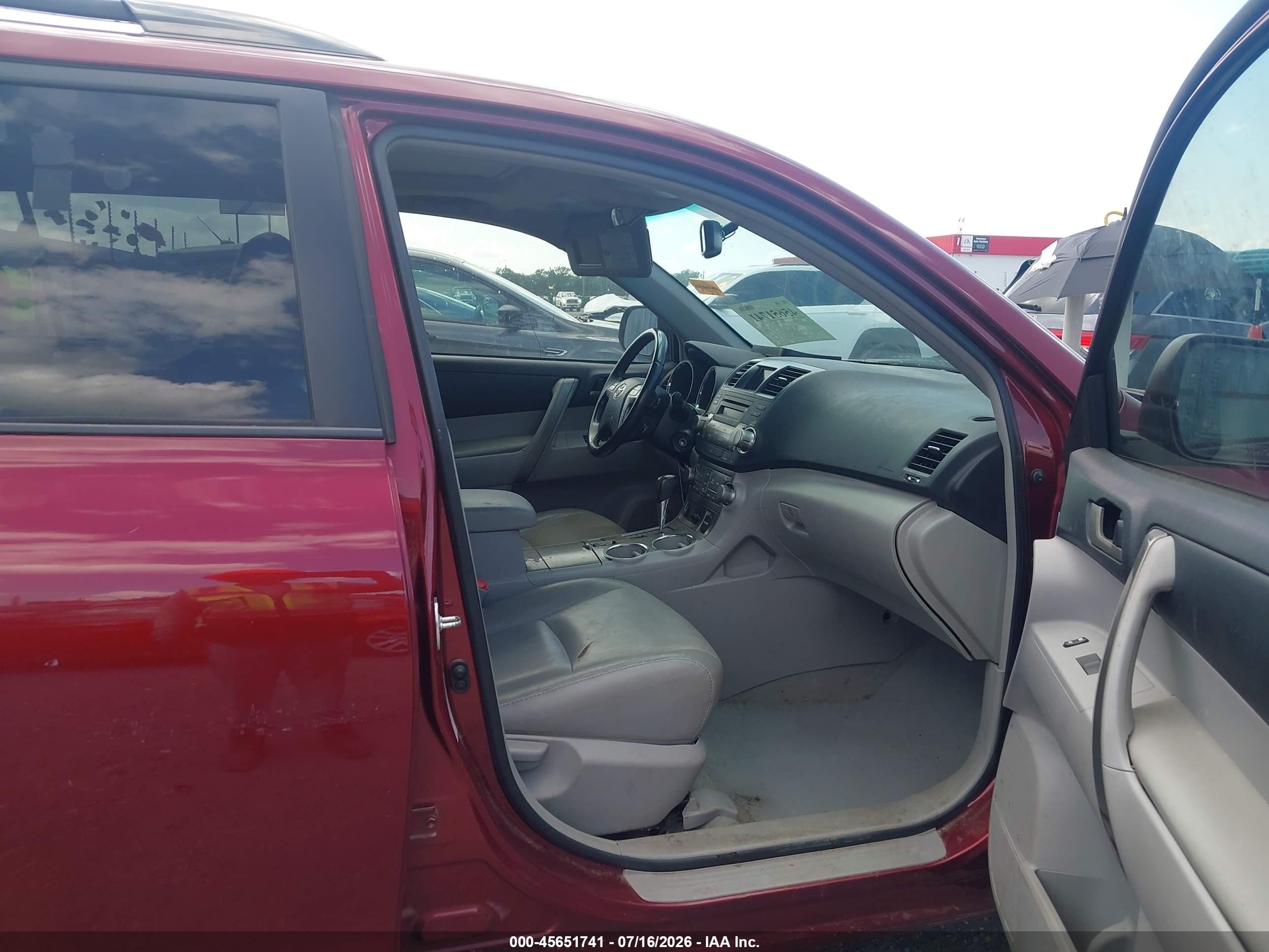 2010 Toyota Highlander Se V6 Maroon vin: 5TDKK3EH8AS013595