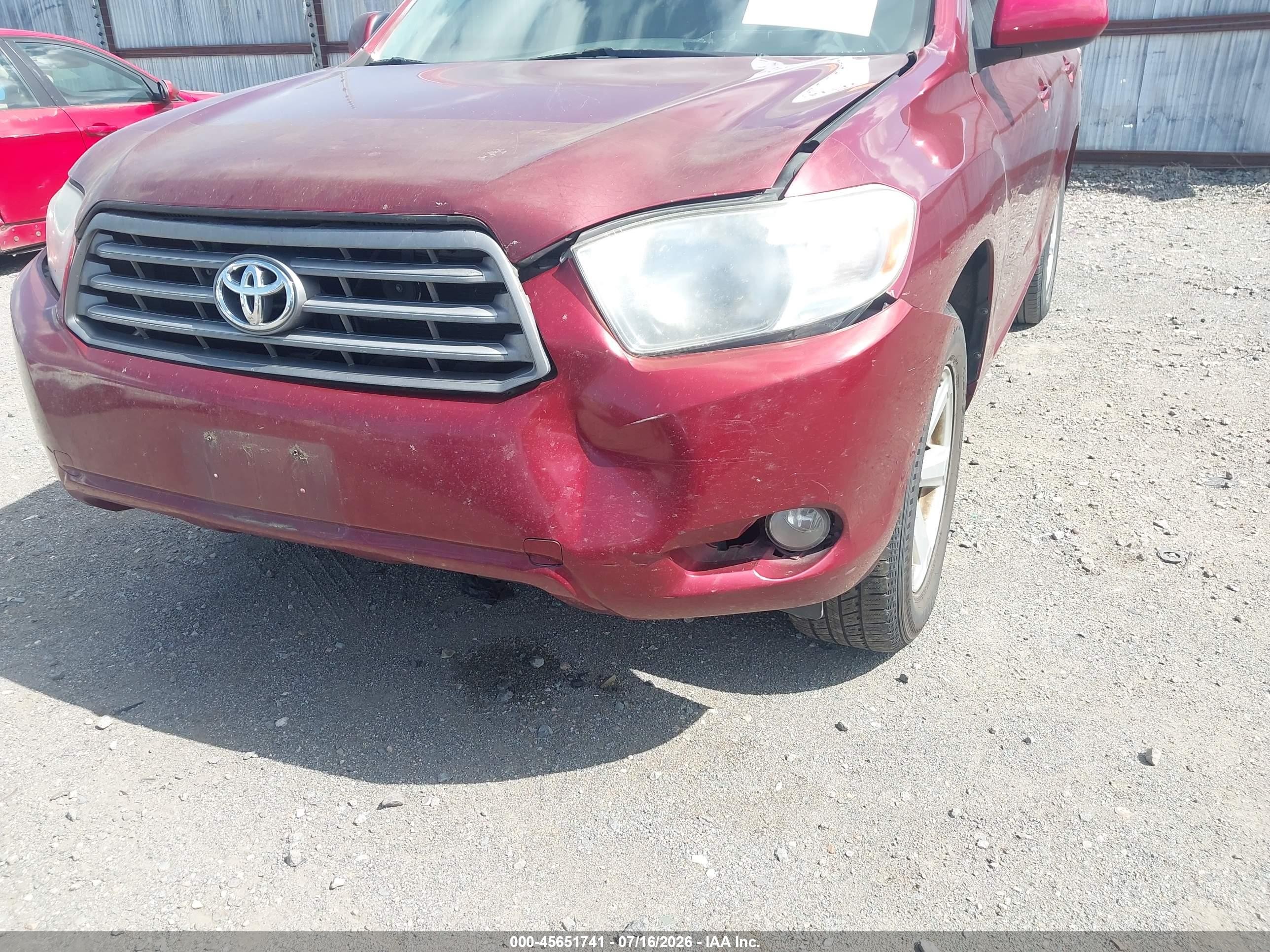 2010 Toyota Highlander Se V6 Maroon vin: 5TDKK3EH8AS013595