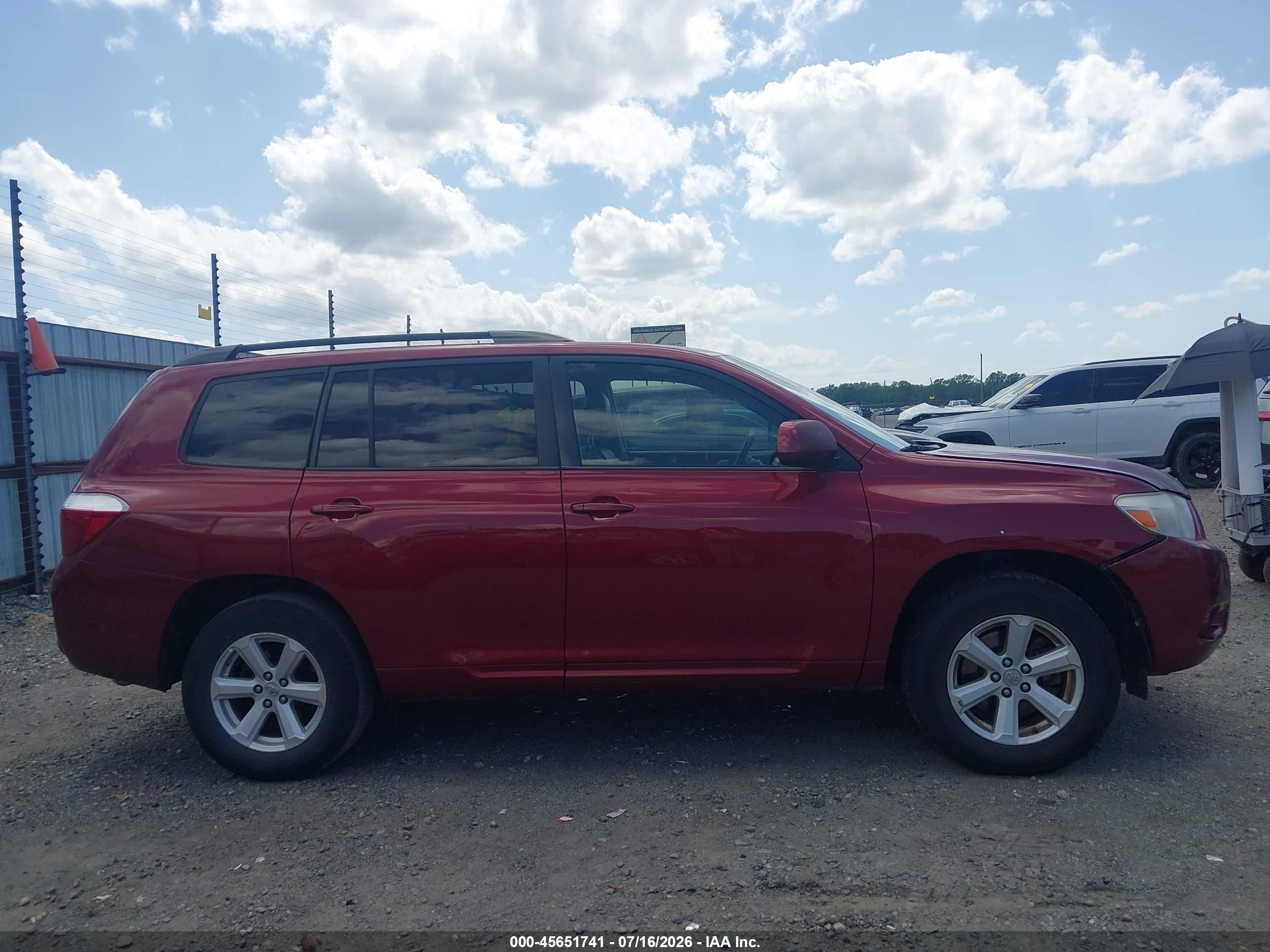 2010 Toyota Highlander Se V6 Maroon vin: 5TDKK3EH8AS013595