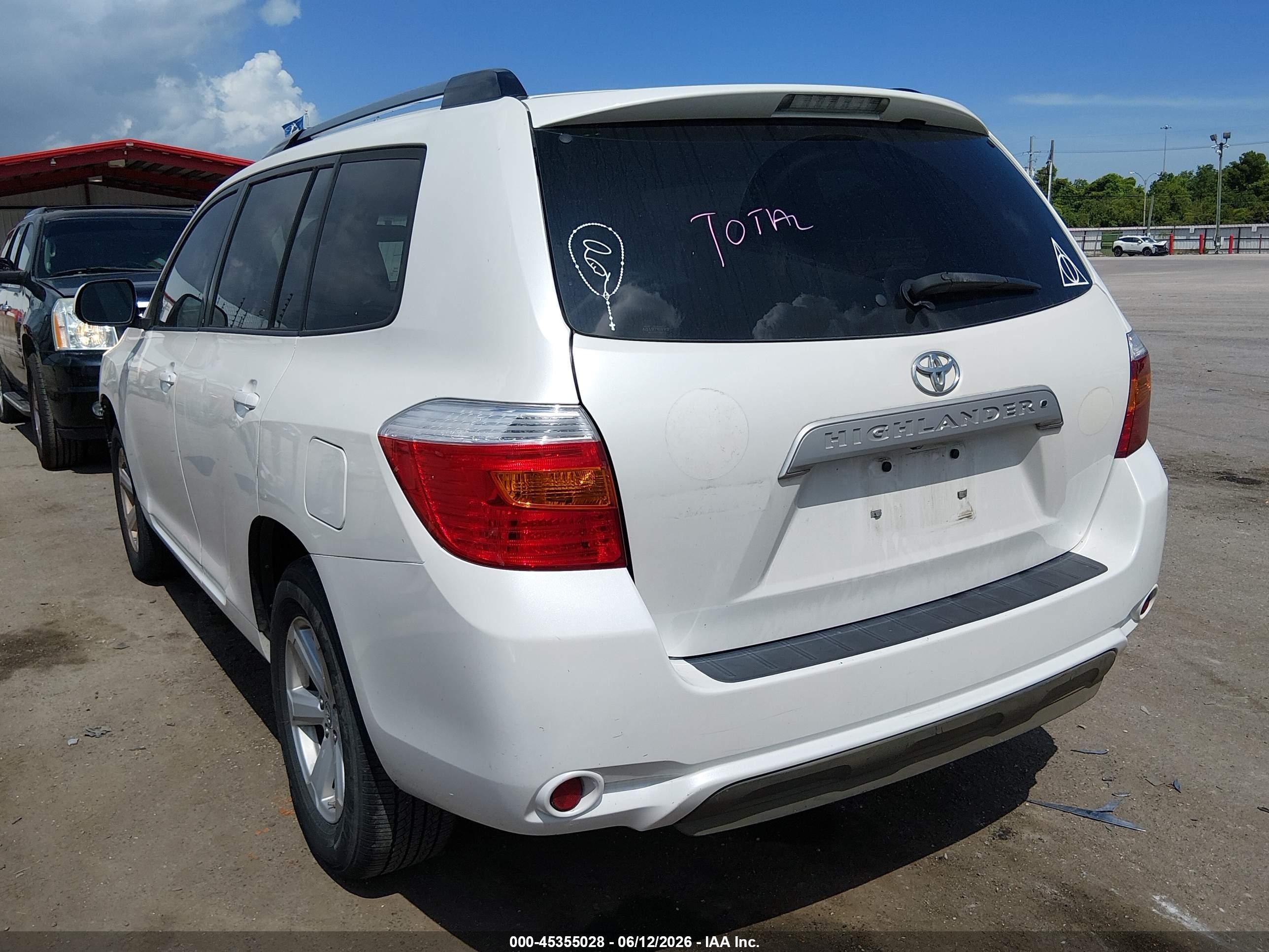 2010 Toyota Highlander Se V6 Белый vin: 5TDKK3EH9AS006056