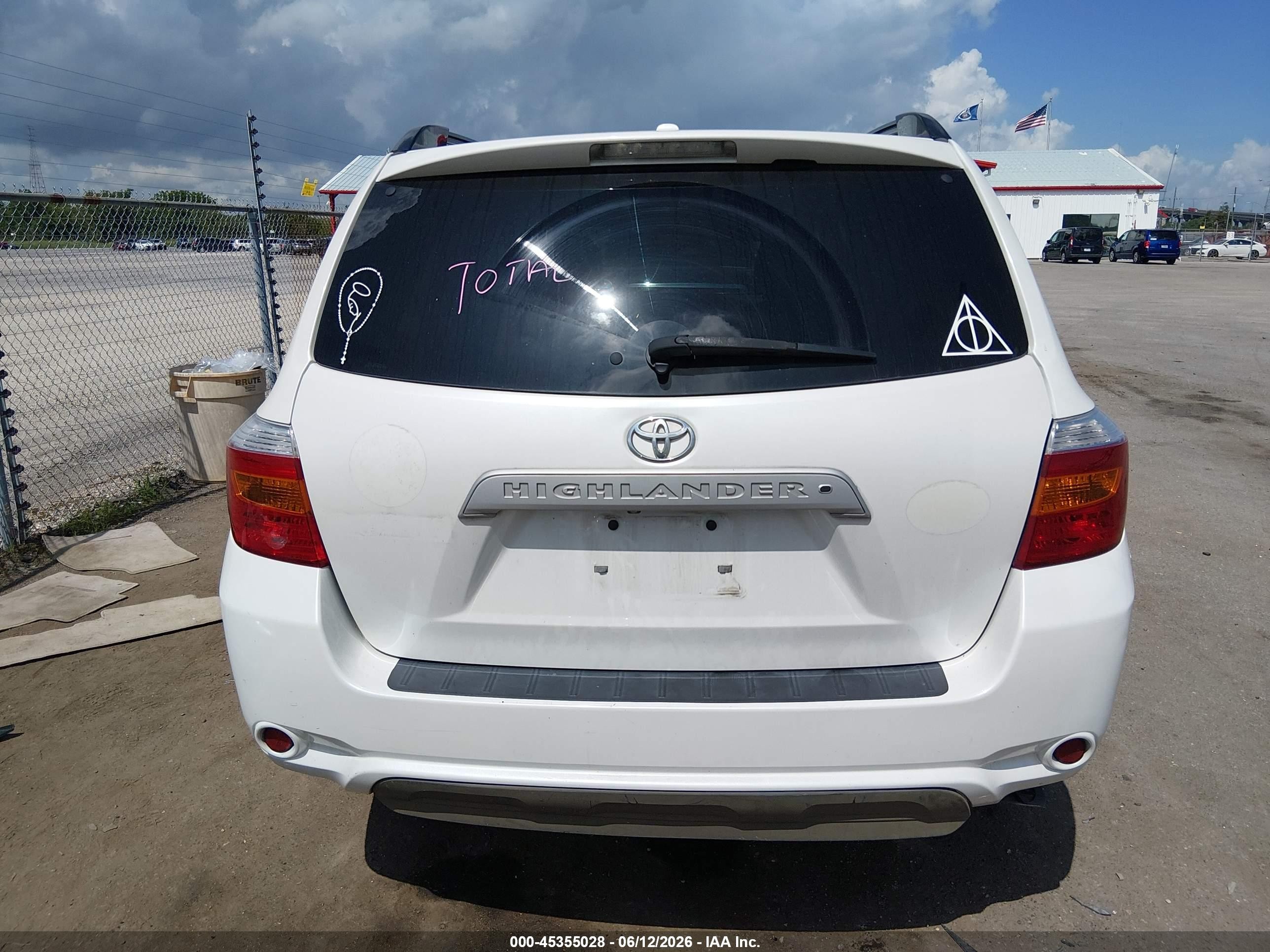 2010 Toyota Highlander Se V6 Белый vin: 5TDKK3EH9AS006056