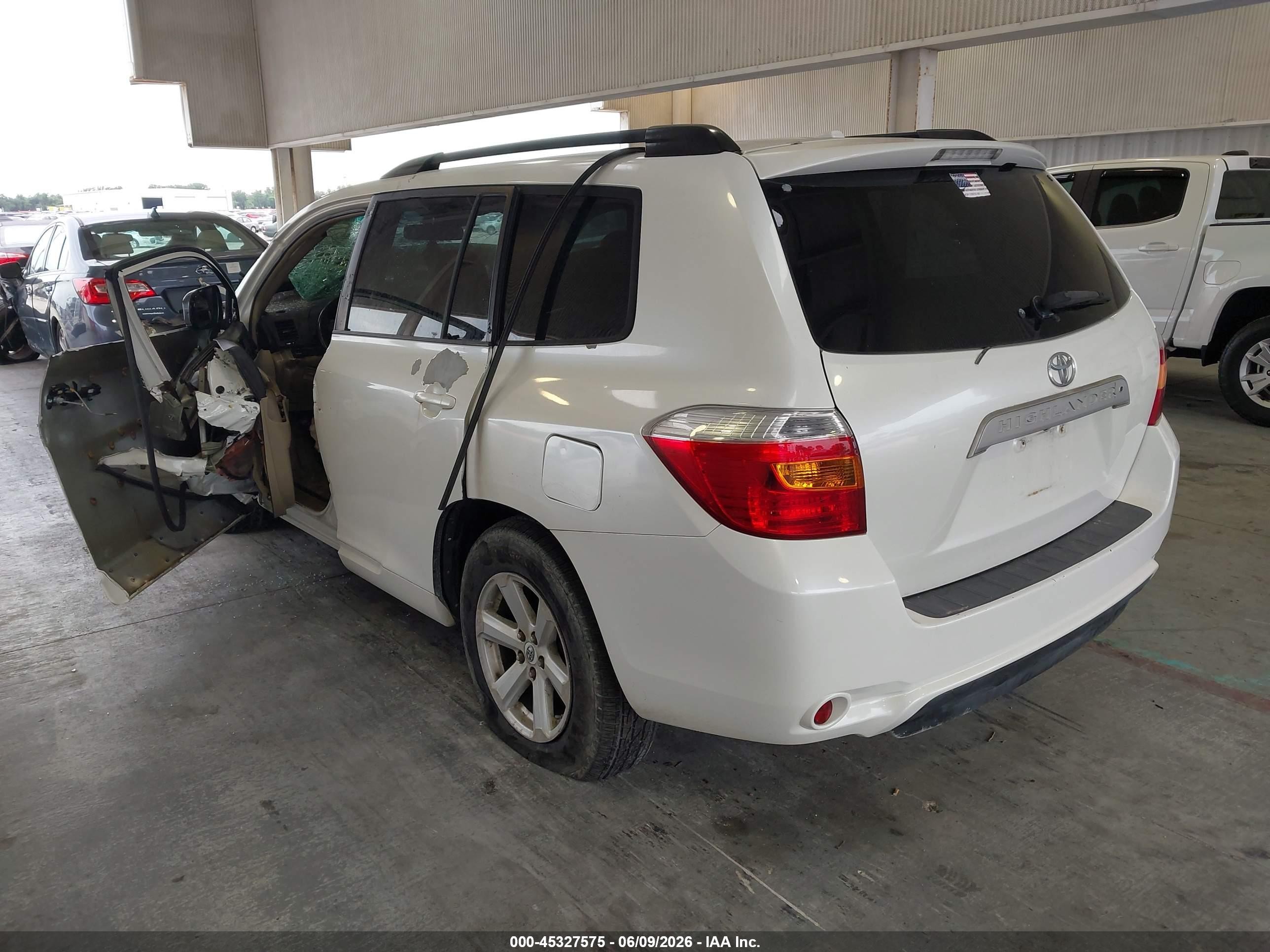 2010 Toyota Highlander Se V6 White vin: 5TDKK3EHXAS018751