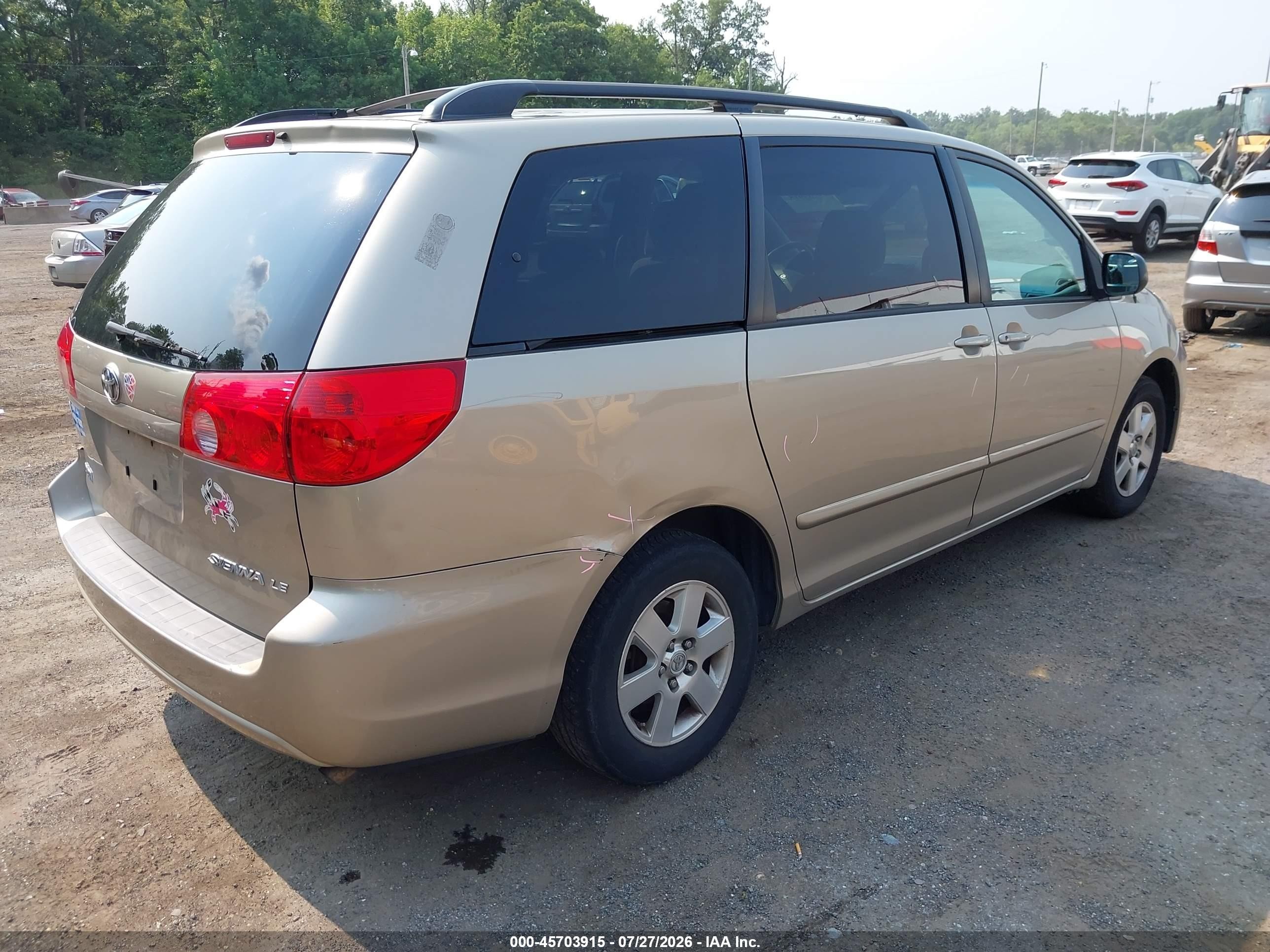 2010 Toyota Sienna Le Gold vin: 5TDKK4CC9AS308251