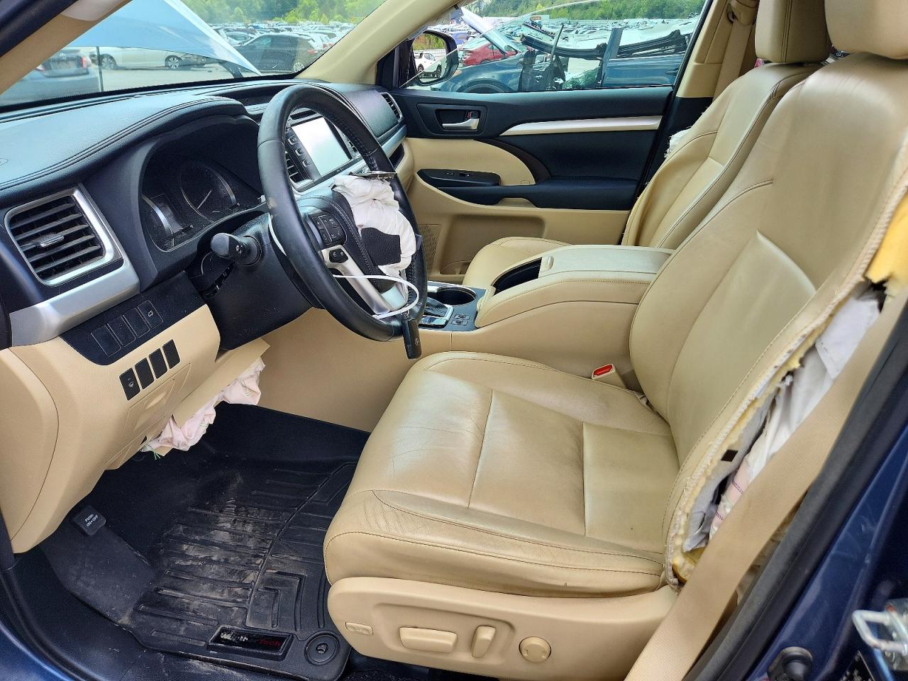2014 Toyota Highlander Xle Blue vin: 5TDKKRFH0ES010424