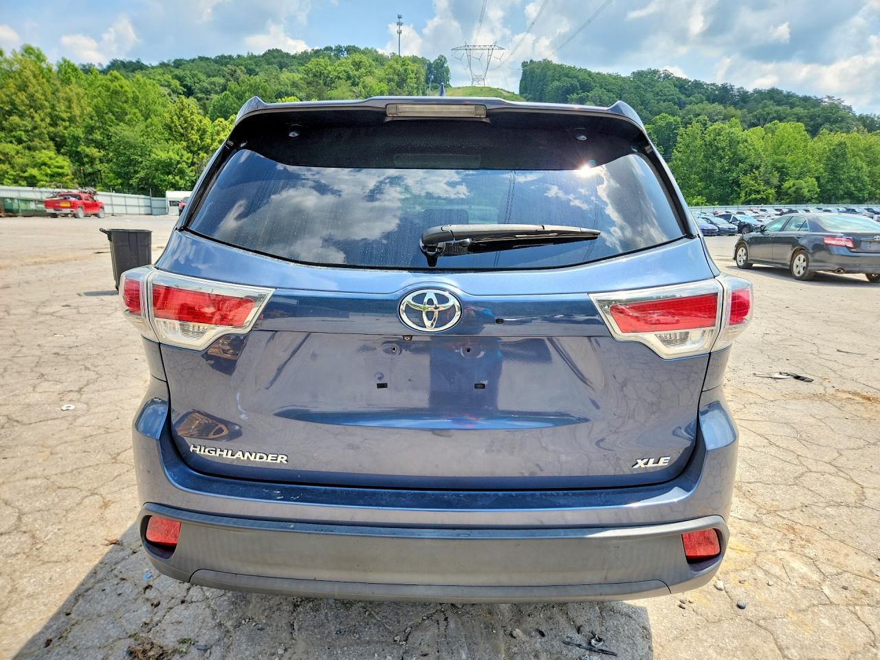 2014 Toyota Highlander Xle Blue vin: 5TDKKRFH0ES010424
