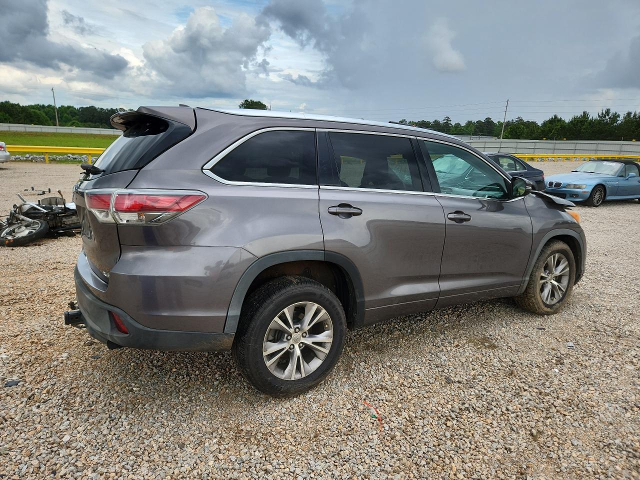2014 Toyota Highlander Xle Gray vin: 5TDKKRFH0ES029006