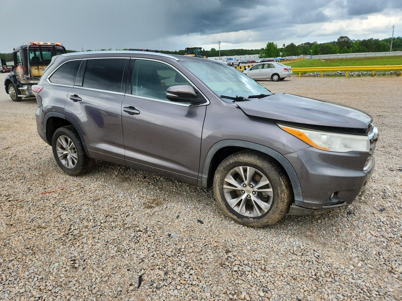 2014 Toyota Highlander Xle Gray vin: 5TDKKRFH0ES029006