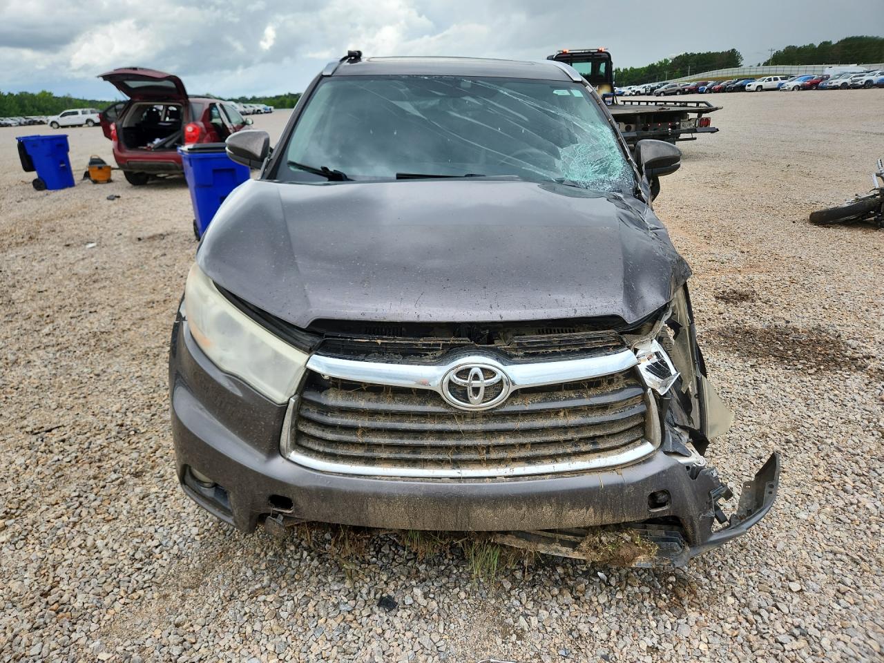 2014 Toyota Highlander Xle Gray vin: 5TDKKRFH0ES029006