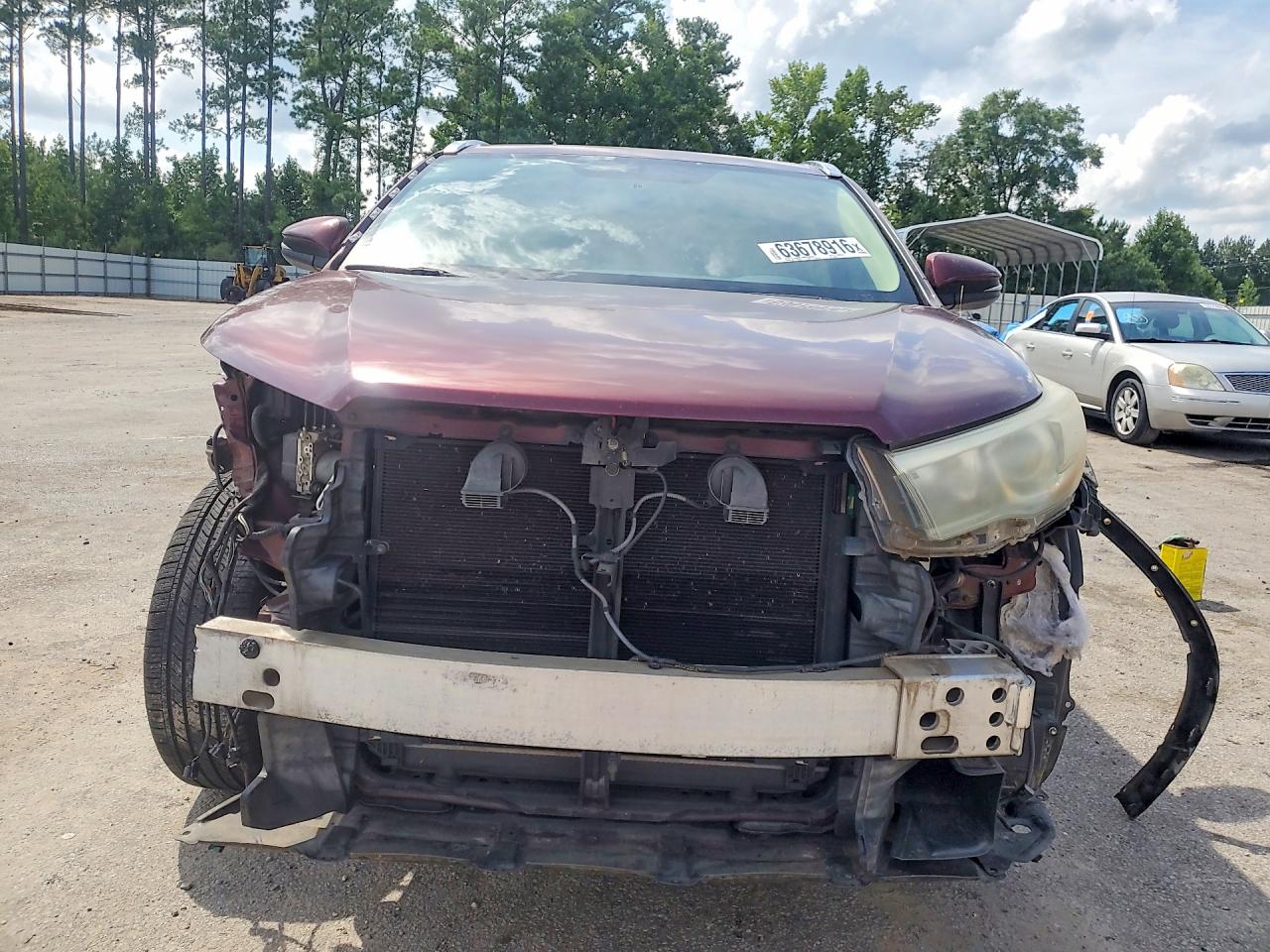 2015 Toyota Highlander Xle Burgundy vin: 5TDKKRFH0FS080104