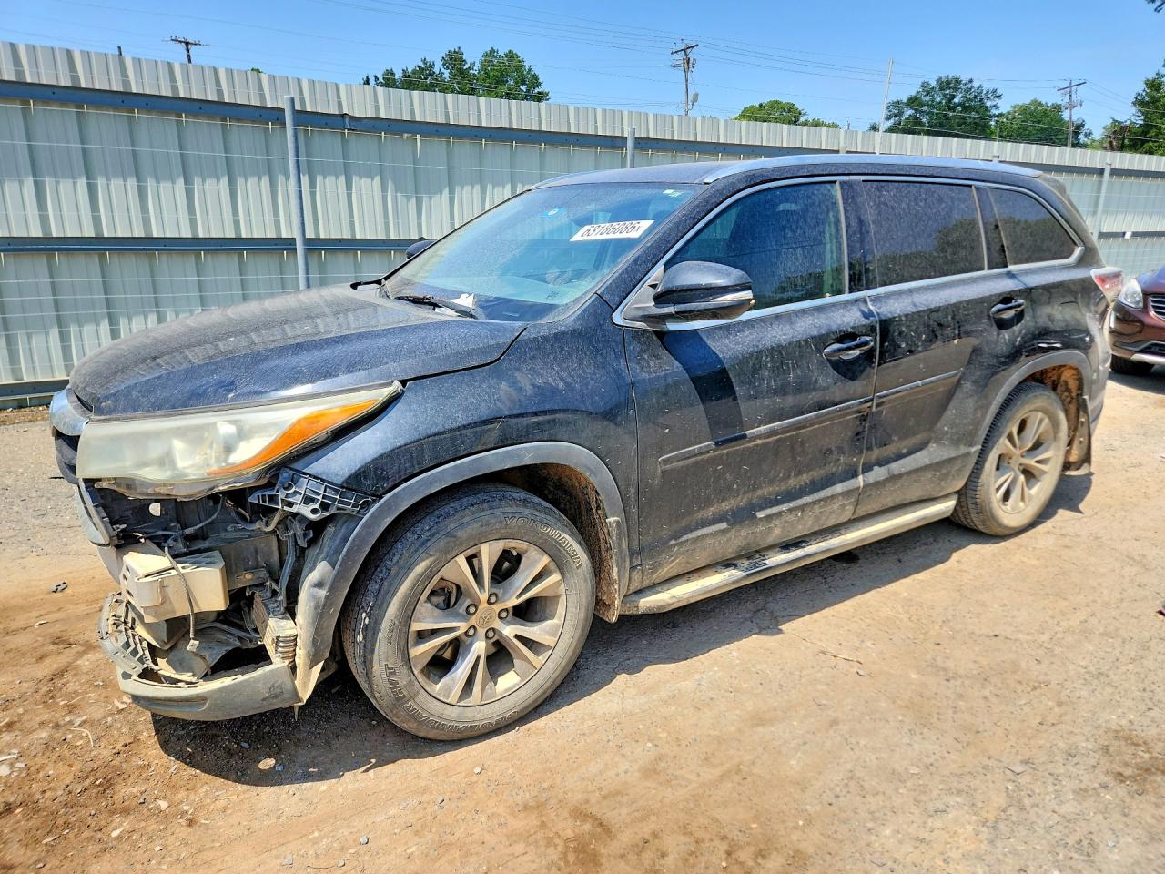 2015 Toyota Highlander Xle Black vin: 5TDKKRFH0FS089658