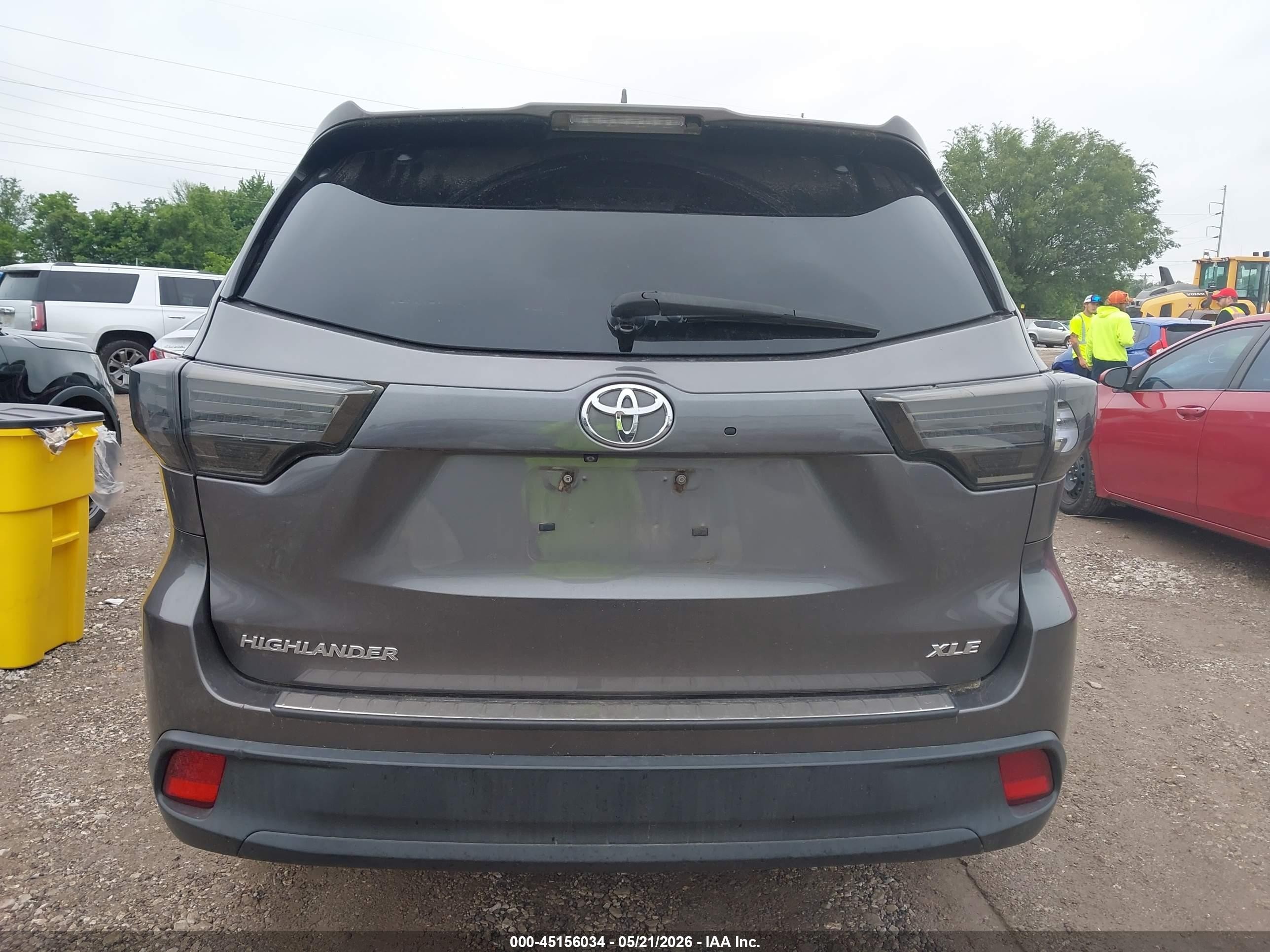 2016 Toyota Highlander Xle V6 Gray vin: 5TDKKRFH0GS178082