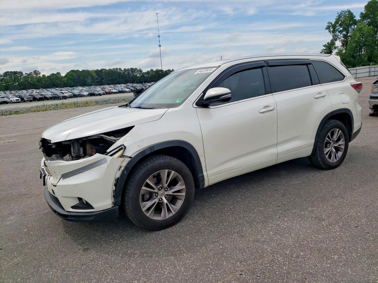 2014 Toyota Highlander Xle White vin: 5TDKKRFH1ES013039