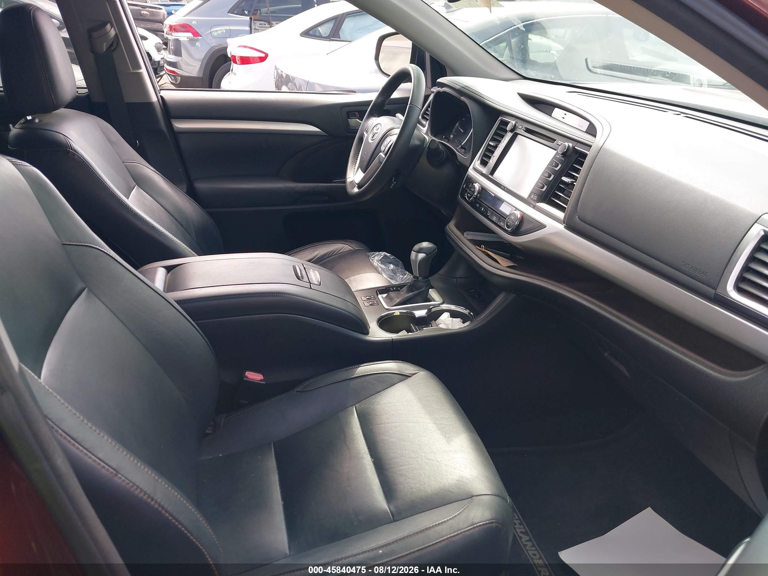 2014 Toyota Highlander Xle V6 Burgundy vin: 5TDKKRFH1ES031461