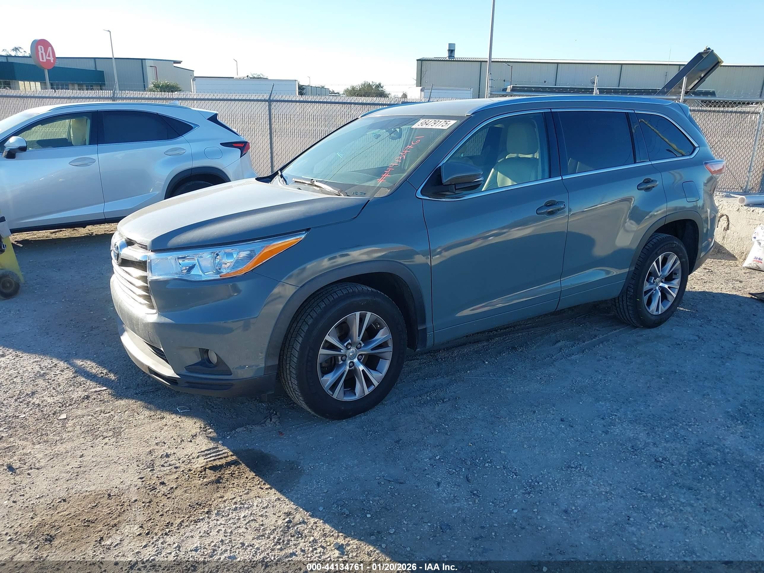 2015 Toyota Highlander Xle V6 Gray vin: 5TDKKRFH1FS094240