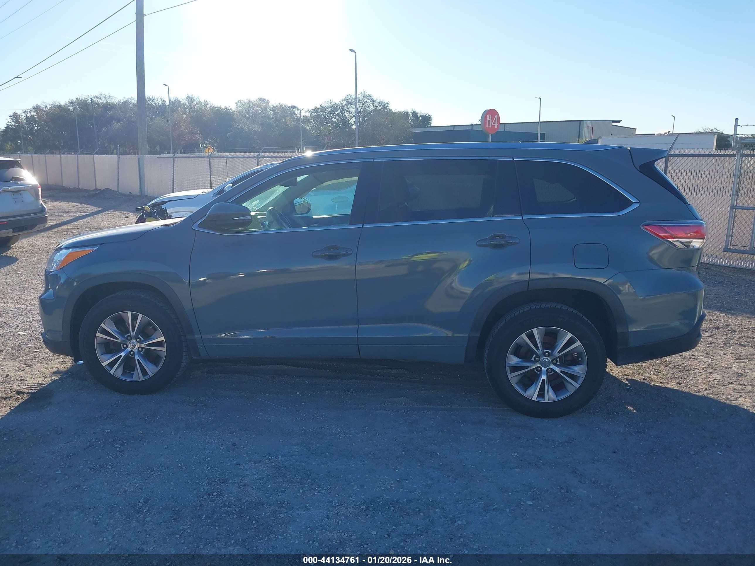 2015 Toyota Highlander Xle V6 Gray vin: 5TDKKRFH1FS094240