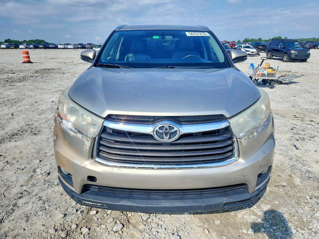 2014 Toyota Highlander Xle Gold vin: 5TDKKRFH2ES011154