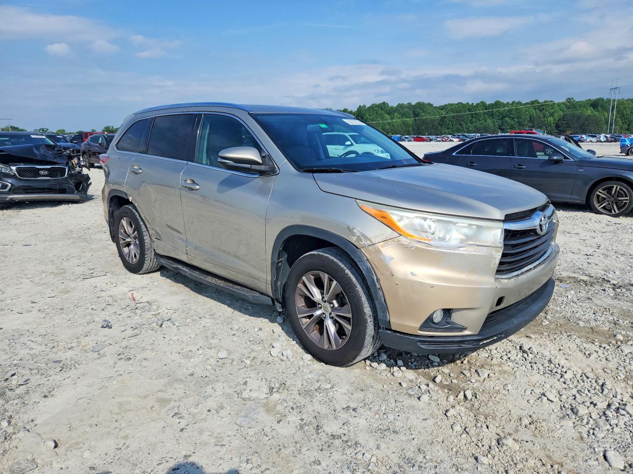 2014 Toyota Highlander Xle Gold vin: 5TDKKRFH2ES011154