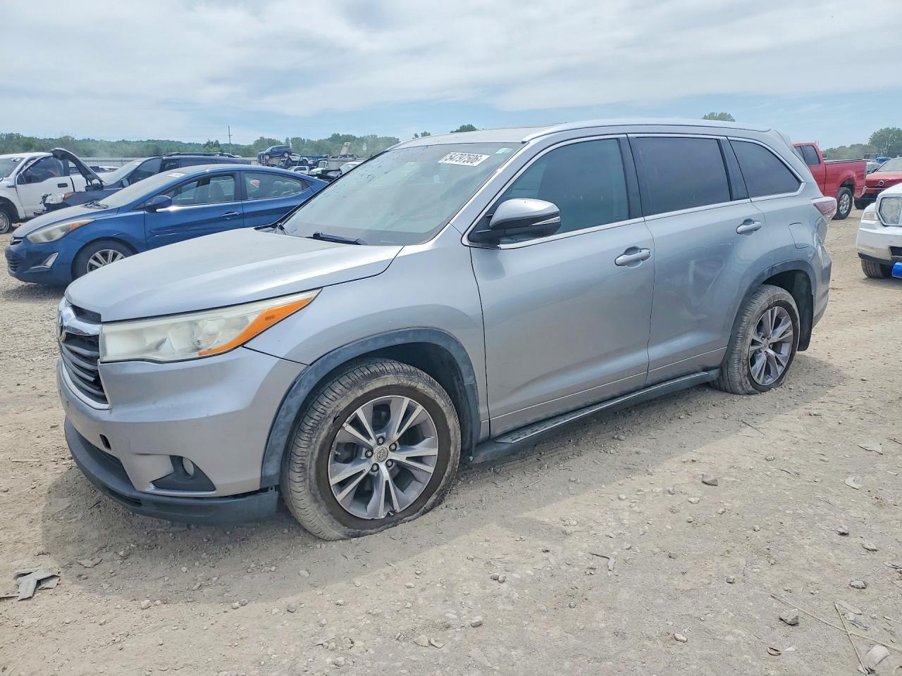 2014 Toyota Highlander Xle Gray vin: 5TDKKRFH2ES025040
