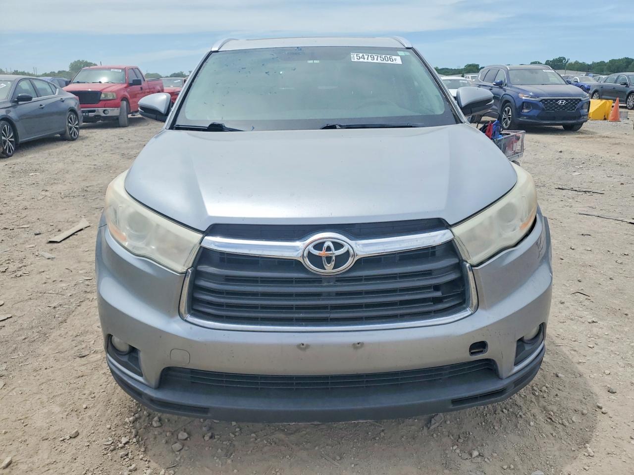 2014 Toyota Highlander Xle Серый vin: 5TDKKRFH2ES025040