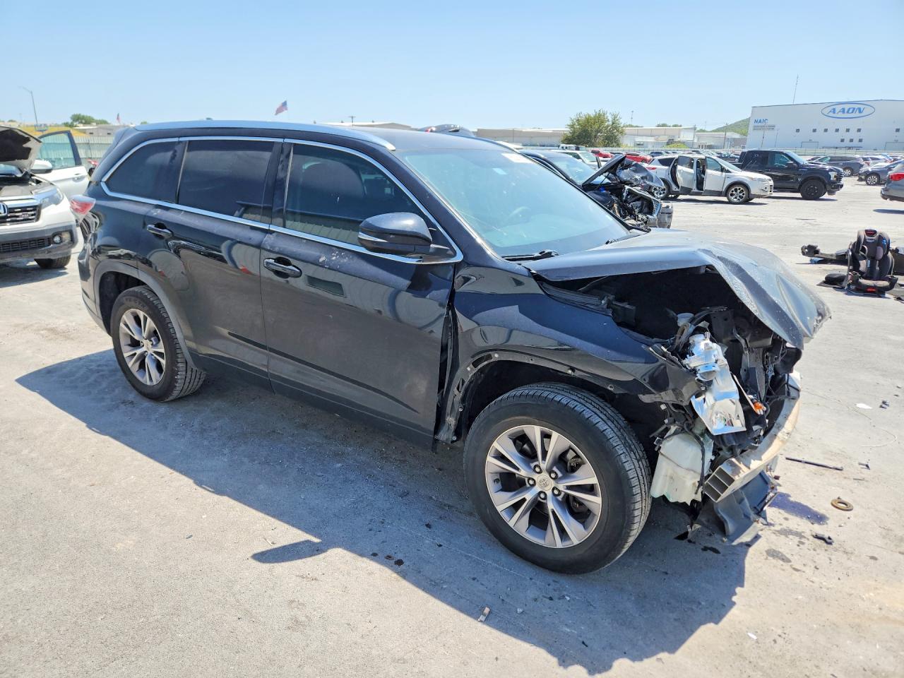 2014 Toyota Highlander Xle Black vin: 5TDKKRFH2ES033588