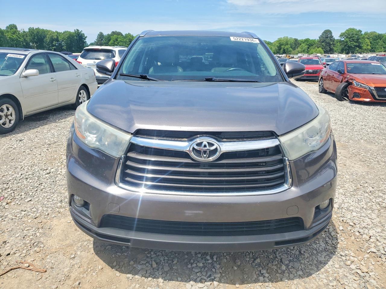2015 Toyota Highlander Xle Charcoal vin: 5TDKKRFH2FS044107