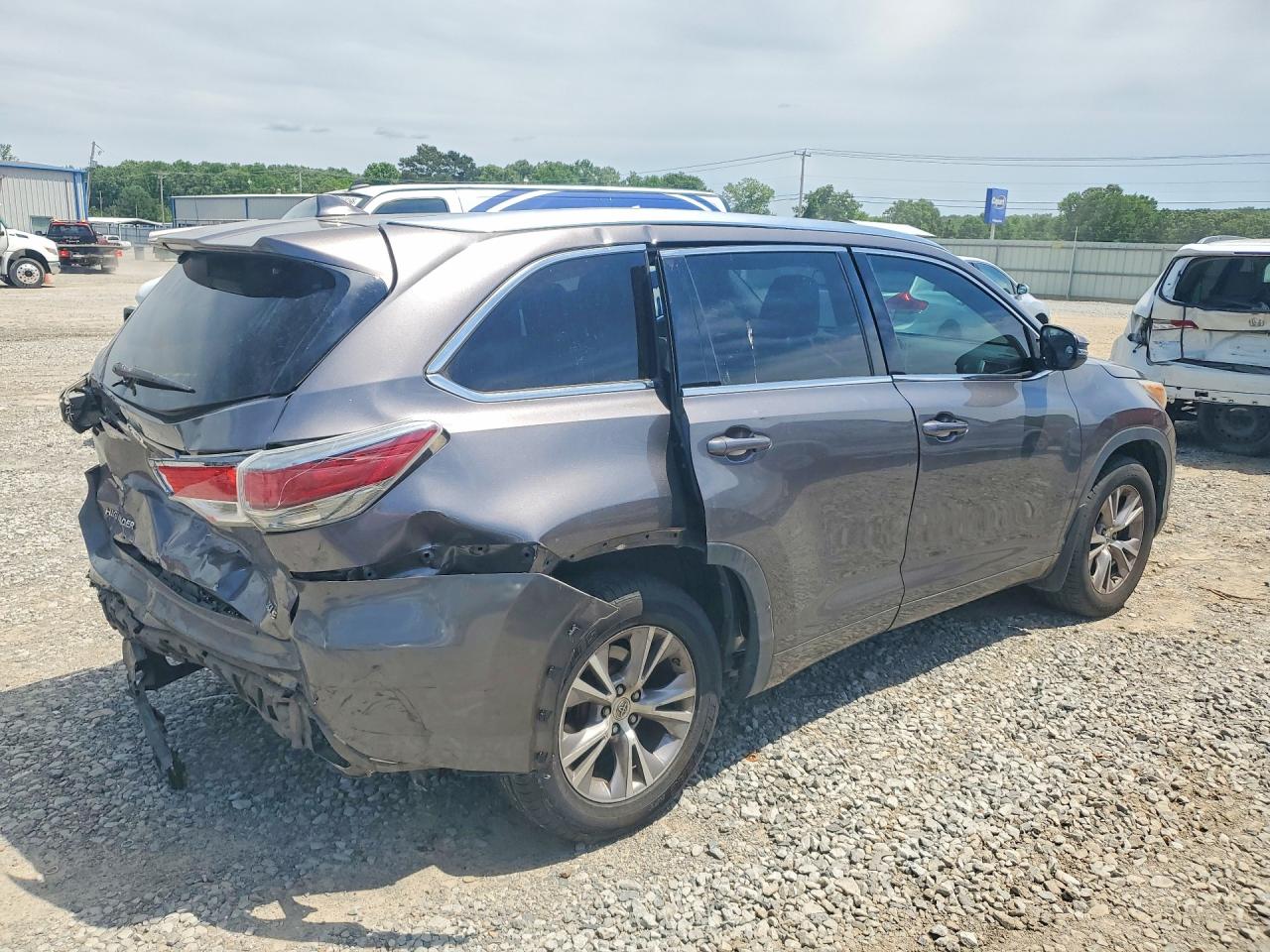 2015 Toyota Highlander Xle Charcoal vin: 5TDKKRFH2FS044107